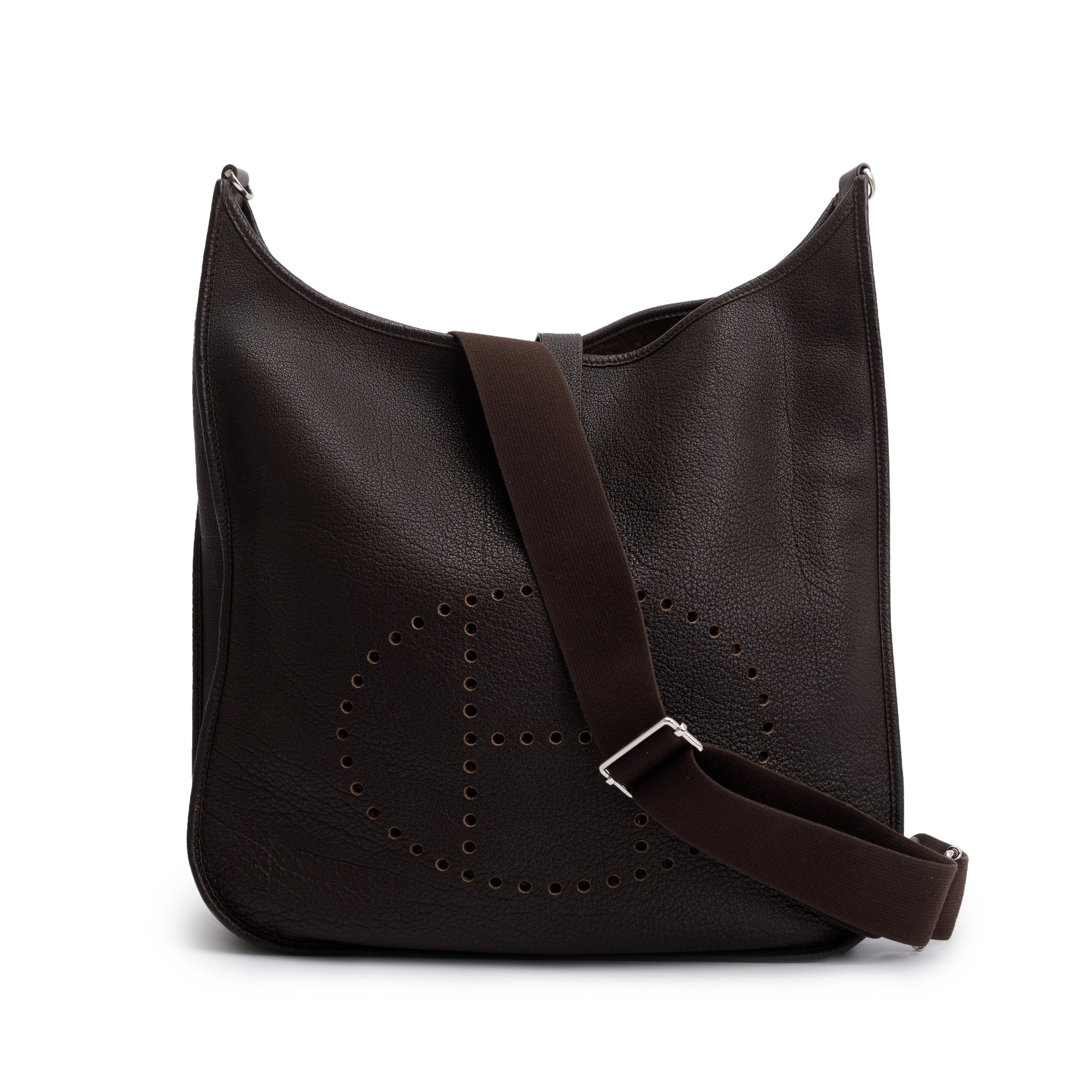 Hermes Chocolat Taurillon Clemence Evelyne III TGM