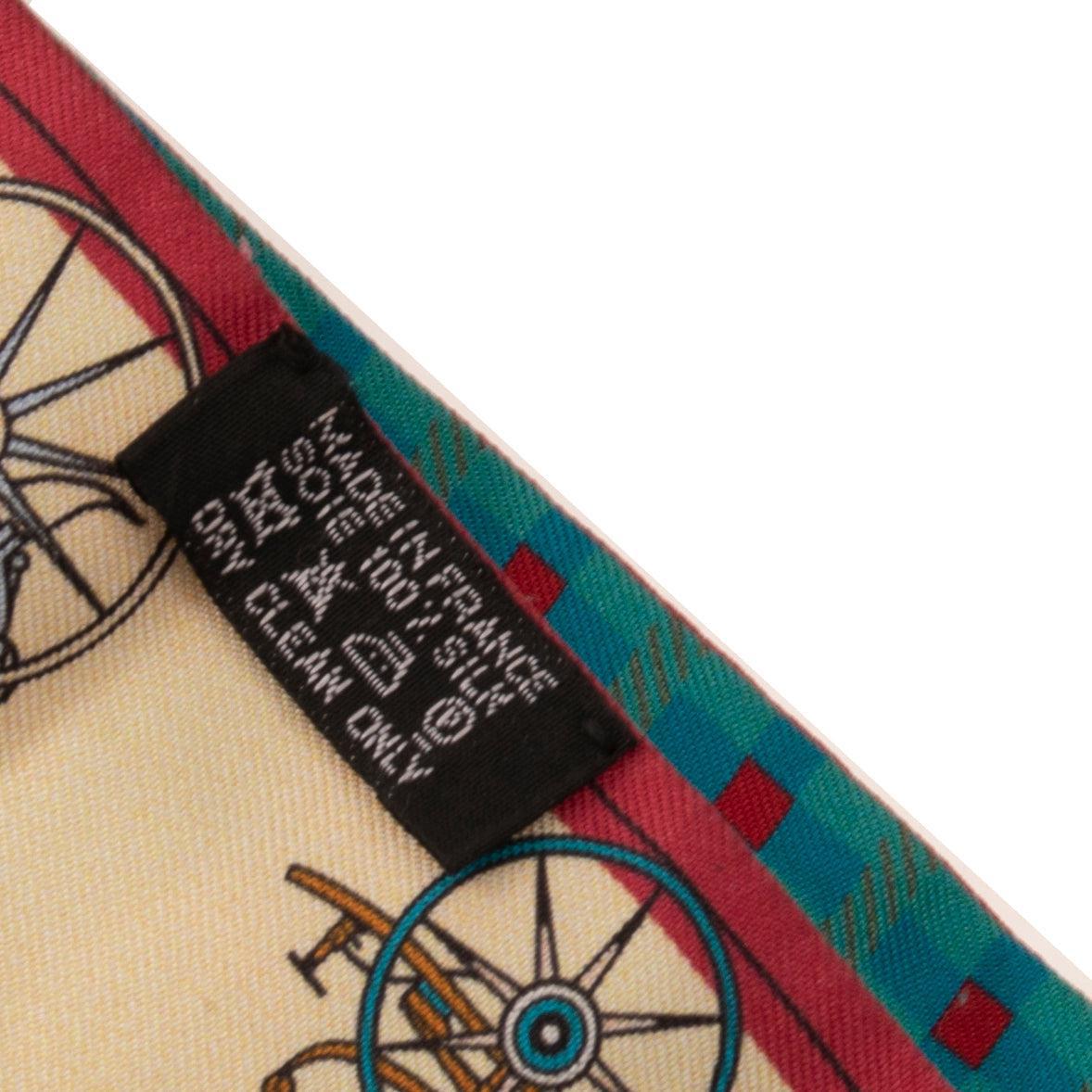 Hermes 'Couvertures Nouvelles Horse' Silk Twilly w/ Box