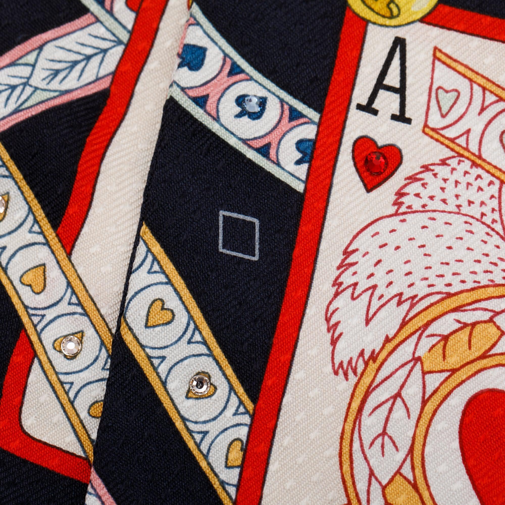 Hermes 'Dame de Coeur' Silk Twilly w/ Box