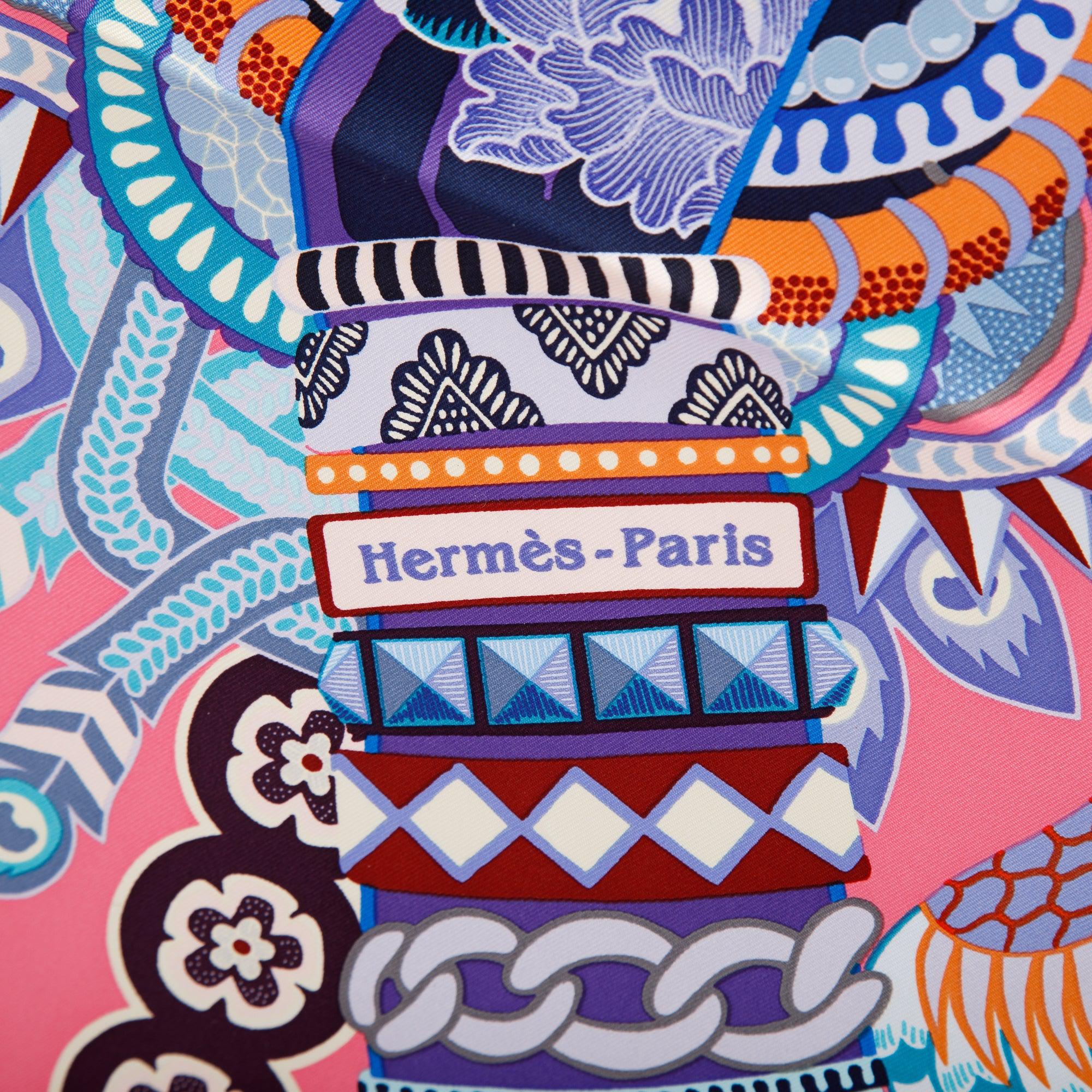 Hermes 'Duo Cosmique' Silk Scarf 90 w/ Box