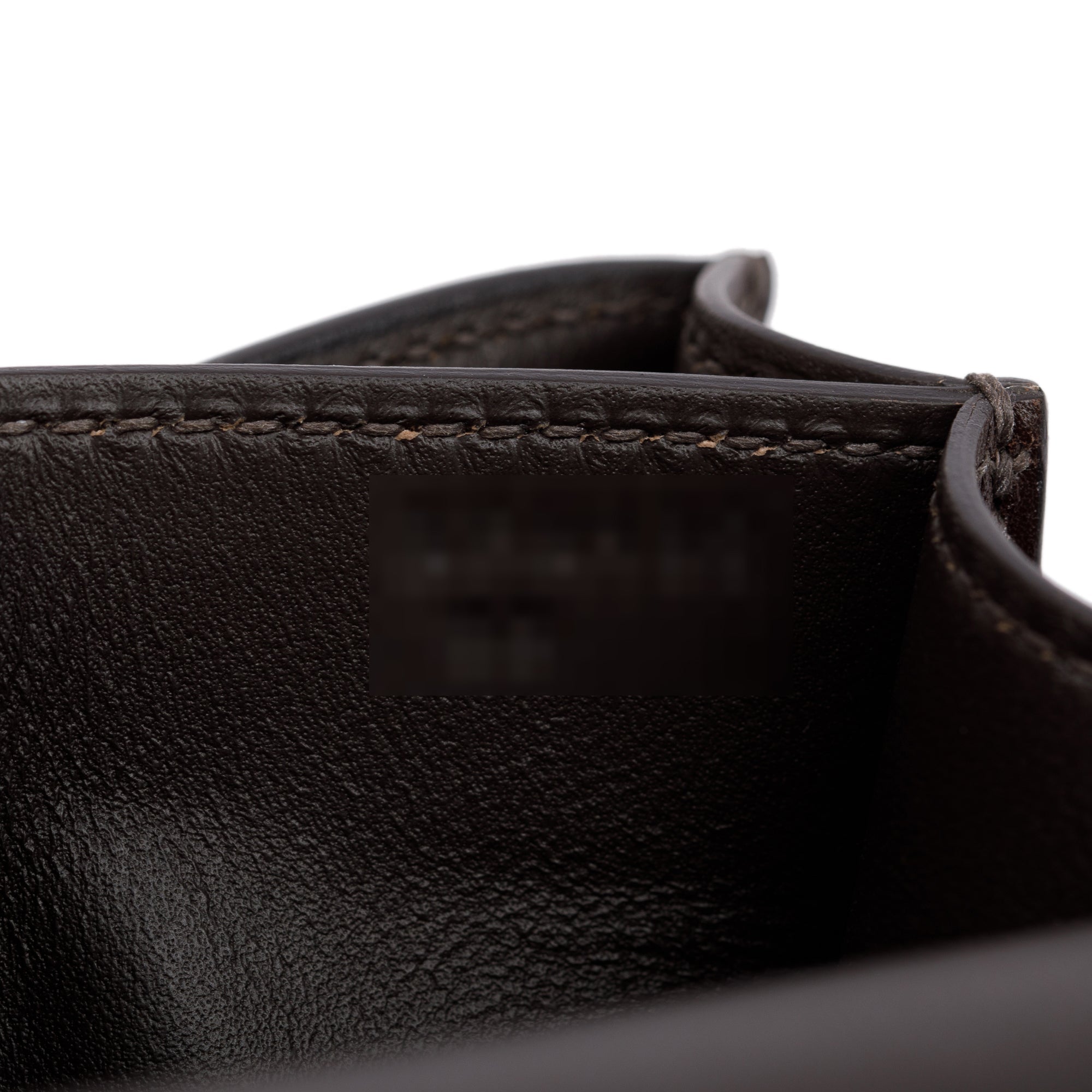 Hermes Ebene Box Leather Mini Constance 18 w/ Box