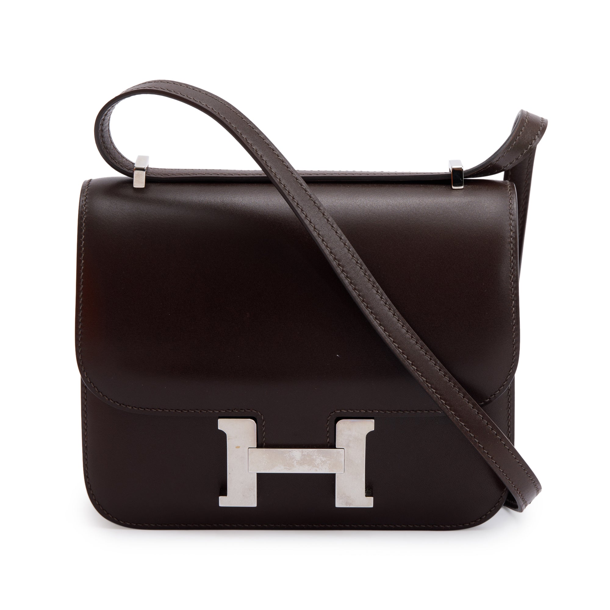 Hermes Ebene Box Leather Mini Constance 18 w/ Box – OLIVER'S