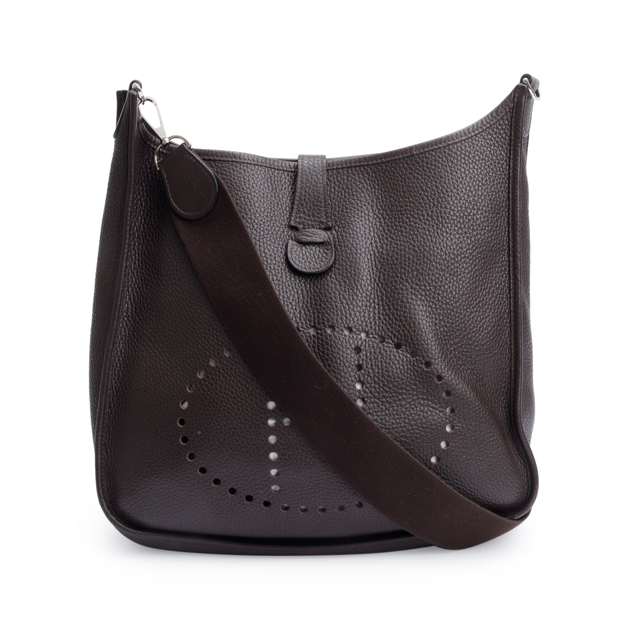 Hermes Ebene Taurillon Clemence Evelyne II 29 Bag