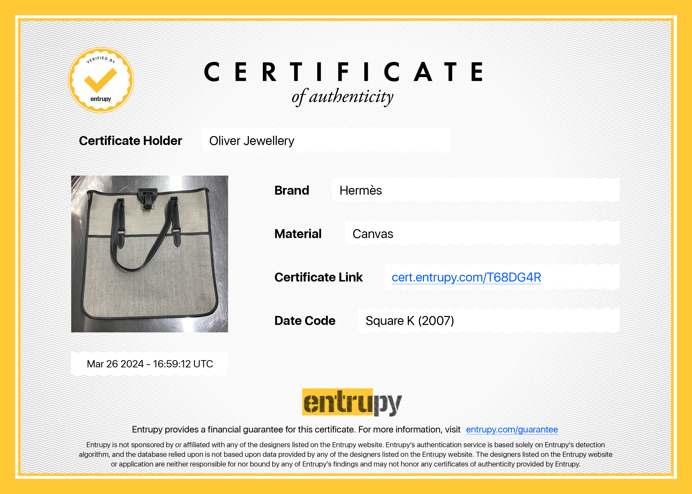 Hermes Ecru Toile Etain Swift Chevron Jumping Shopper Tote