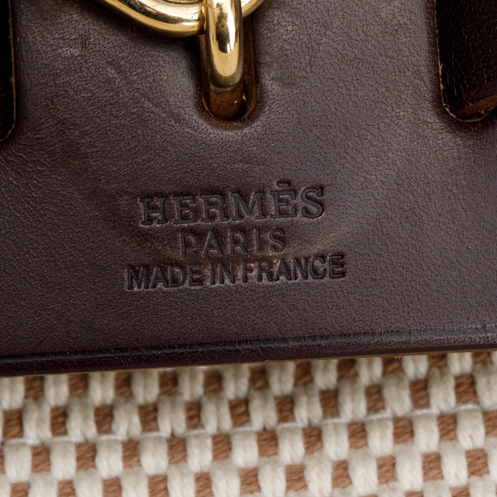 Hermes Ecru/Blanc/Ebene Toile Quatdille Viking Vache Hunter Herbag Zip 31