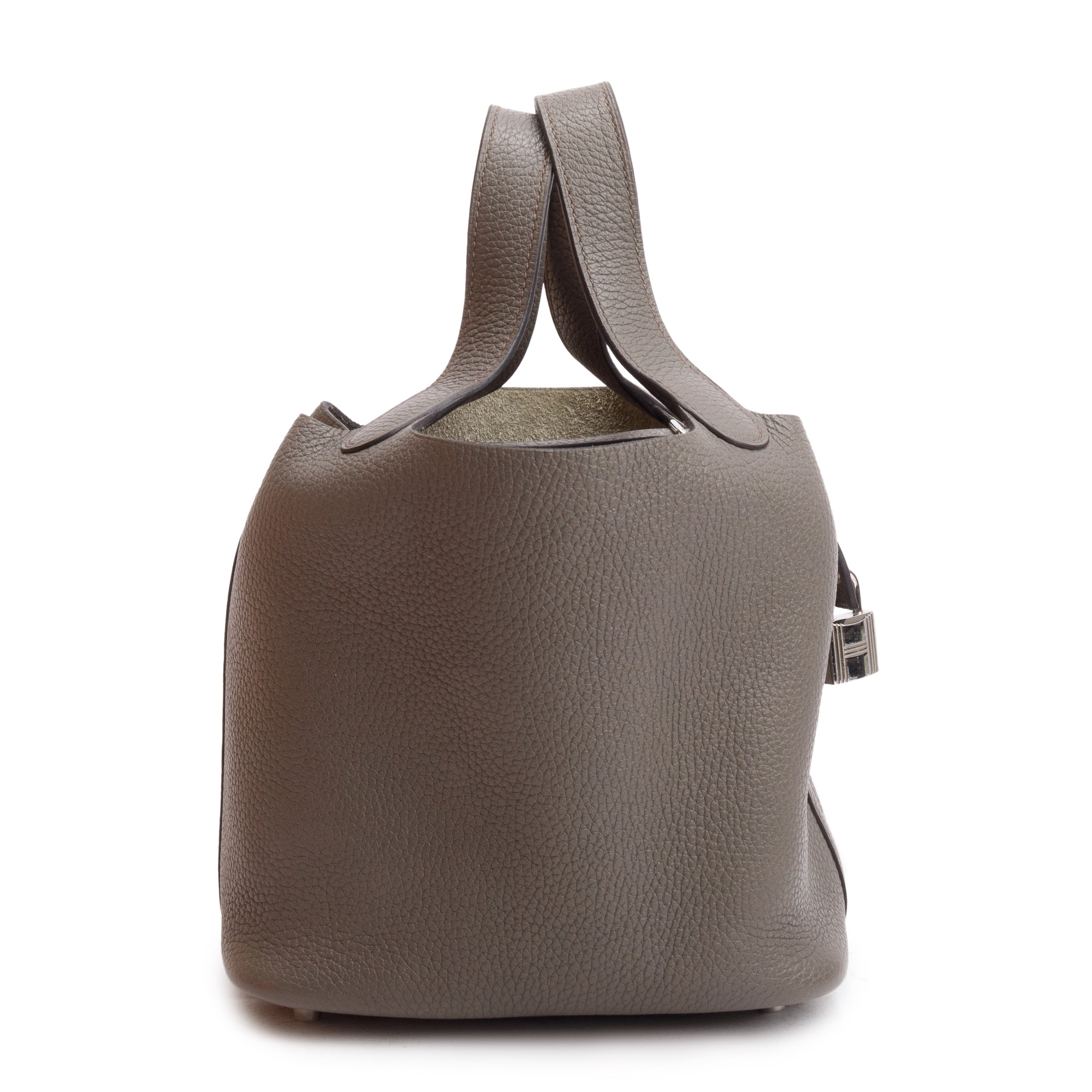 Hermes Etain Taurillon Clemence Picotin Lock 18 w/ Box & Receipt