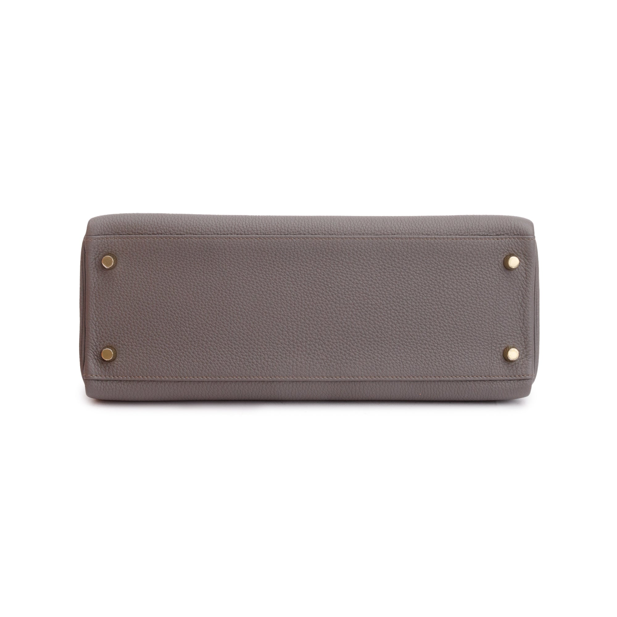 Hermes Etain Veau Togo Kelly II 32 Retourne w/ Strap, Box & Receipt