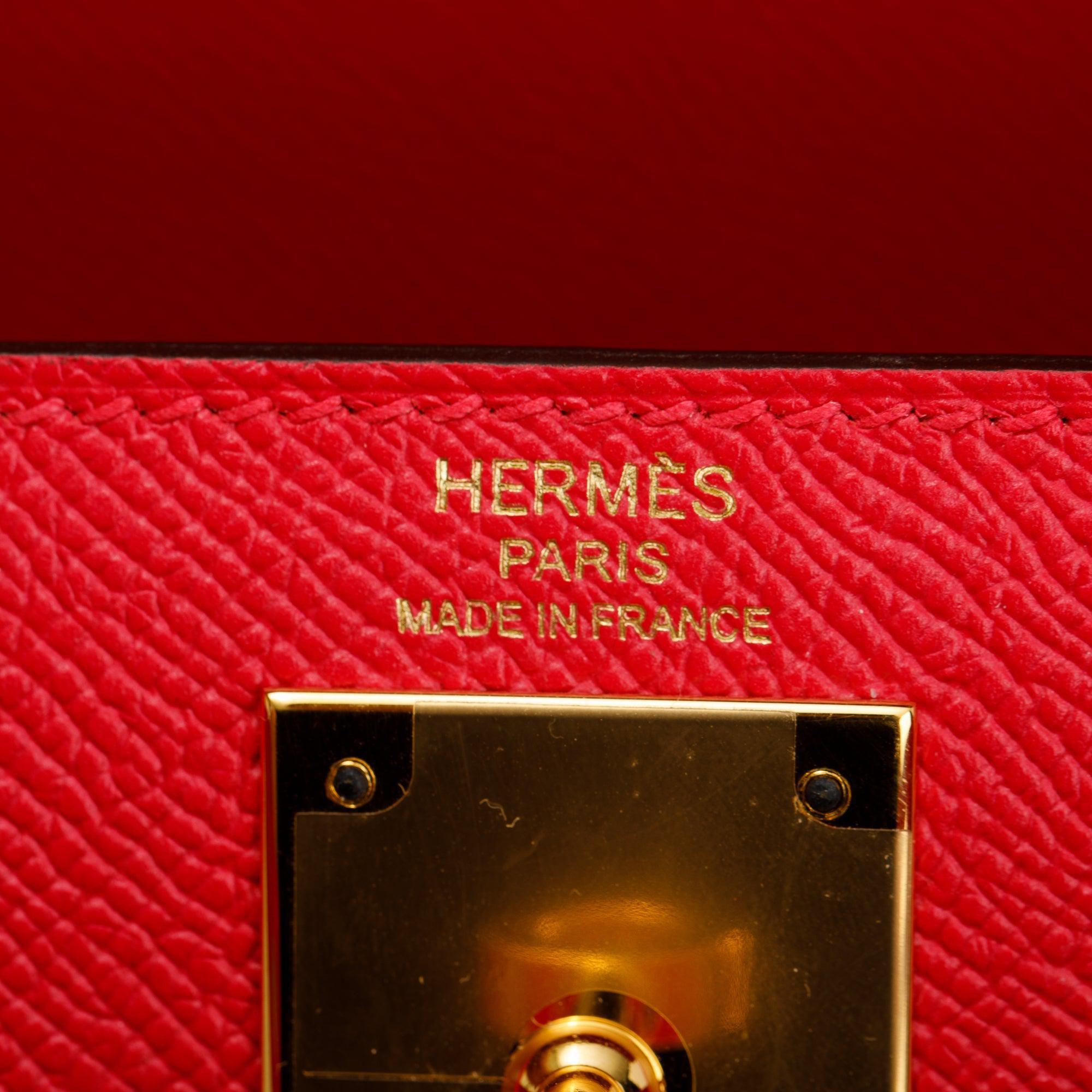 Hermes Extreme Rose Veau Epsom Kelly II Sellier 28 w/ Strap