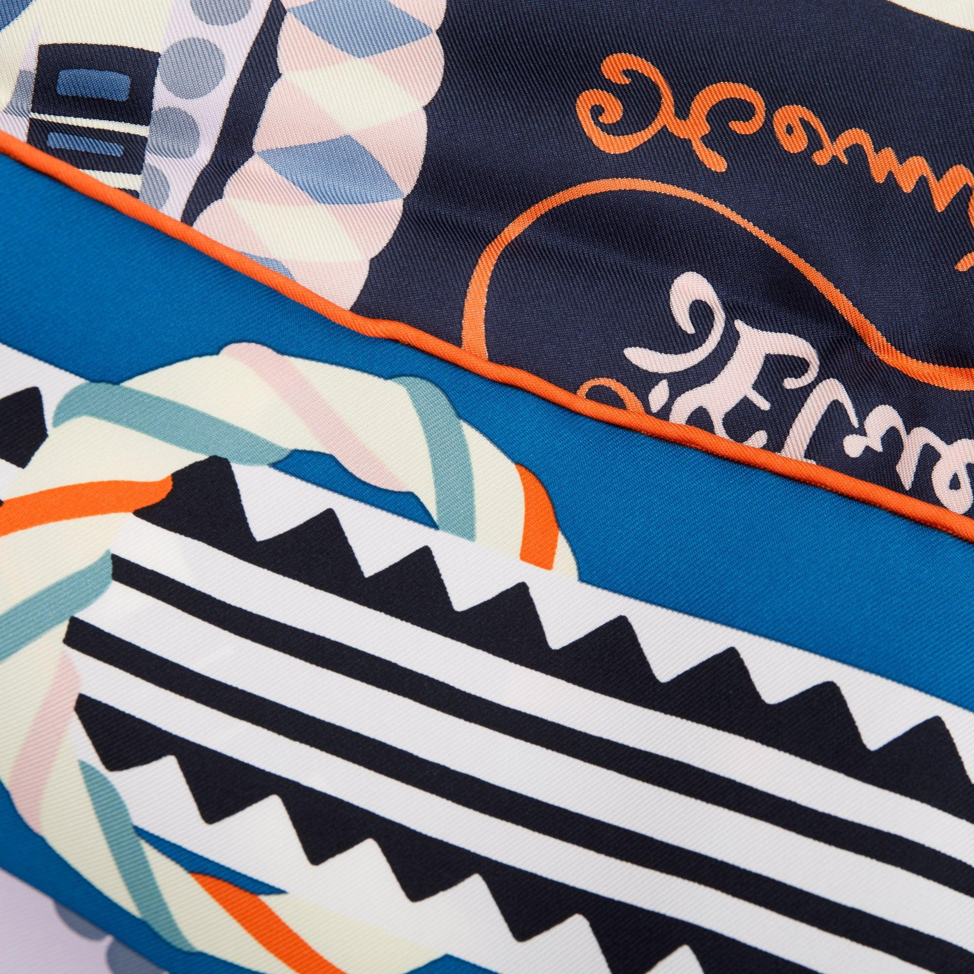 Hermes 'Fantaisie D'Etriers' Multicolour Silk Scarf 90 w/ Box