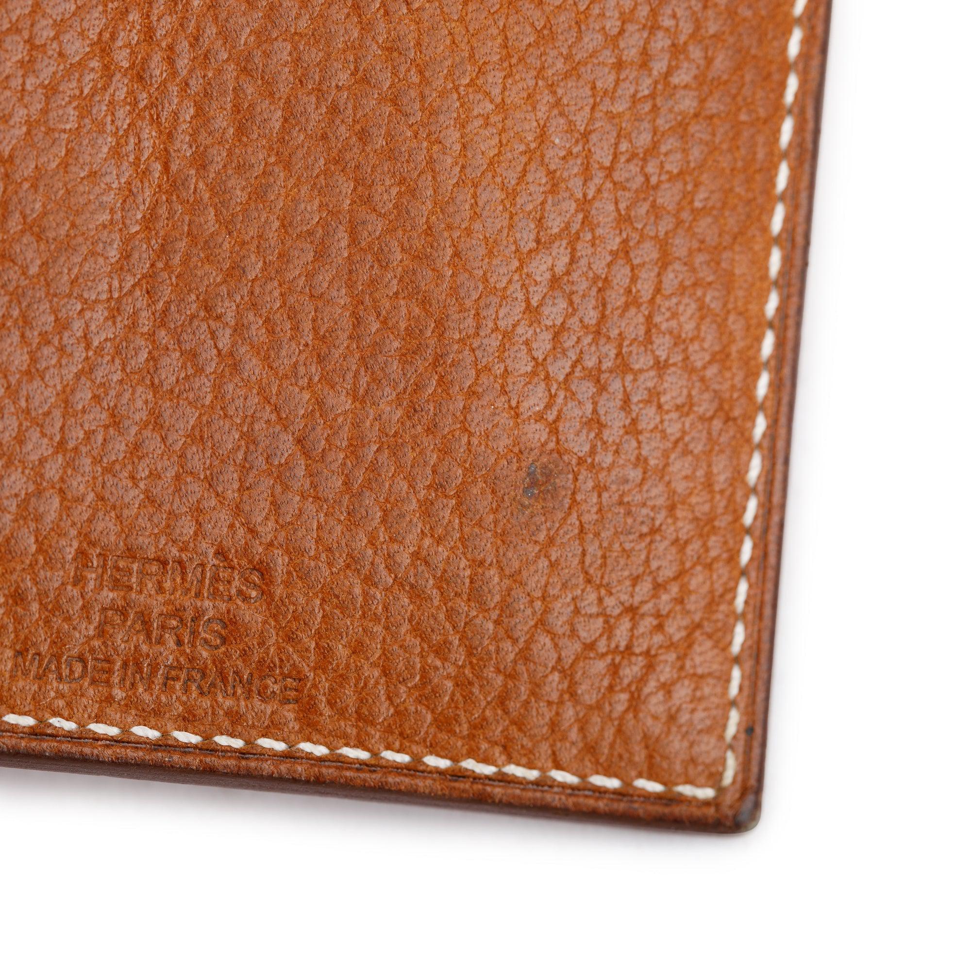 Hermes Fauve Craie Beige De Weimar Barenia Faubourg Epsom Evercolor Les Petits Chavaux Card Holder