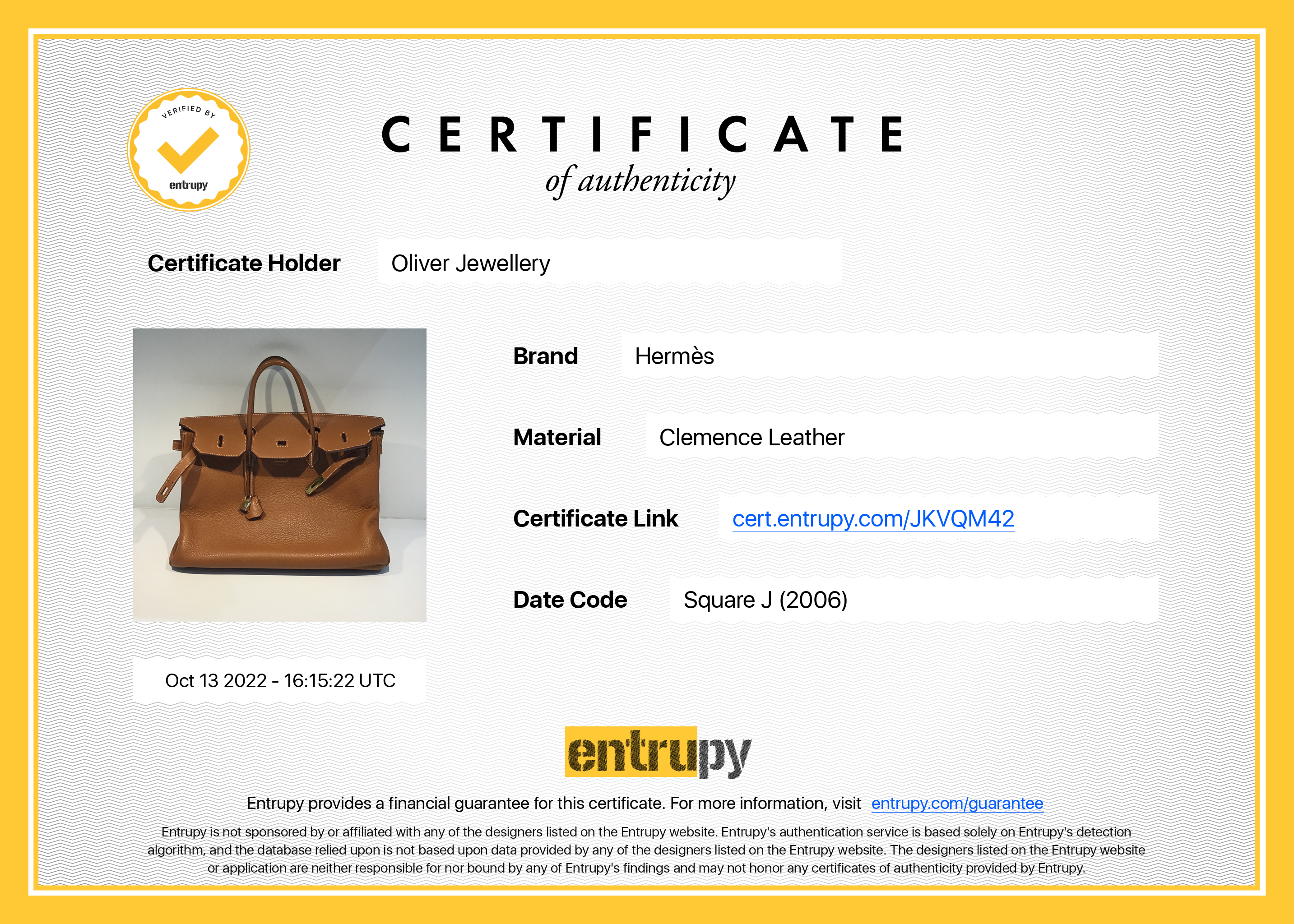Hermes Gold Clemence Birkin 40 – OLIVER'S
