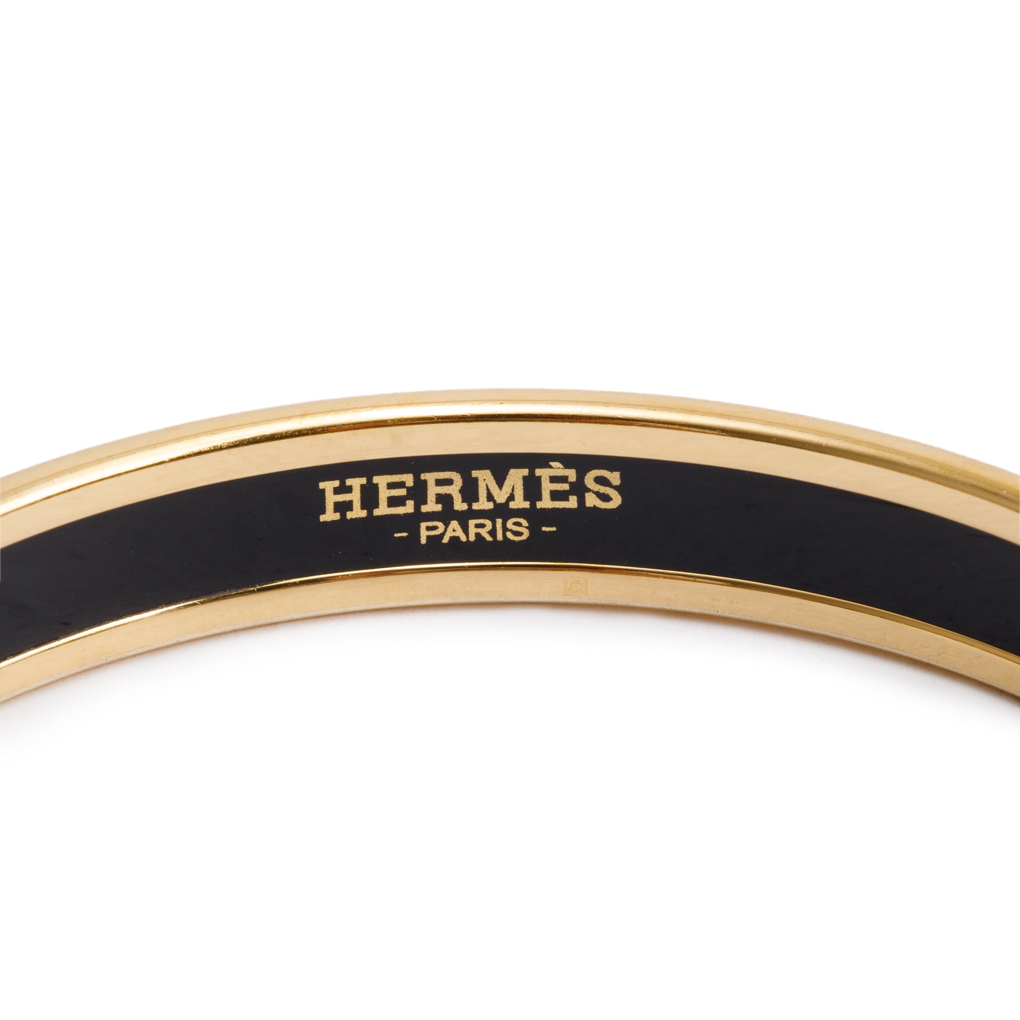 Hermes Gold-Plated 'Balcons Du Guadalquivir' Enamel Narrow Bangle
