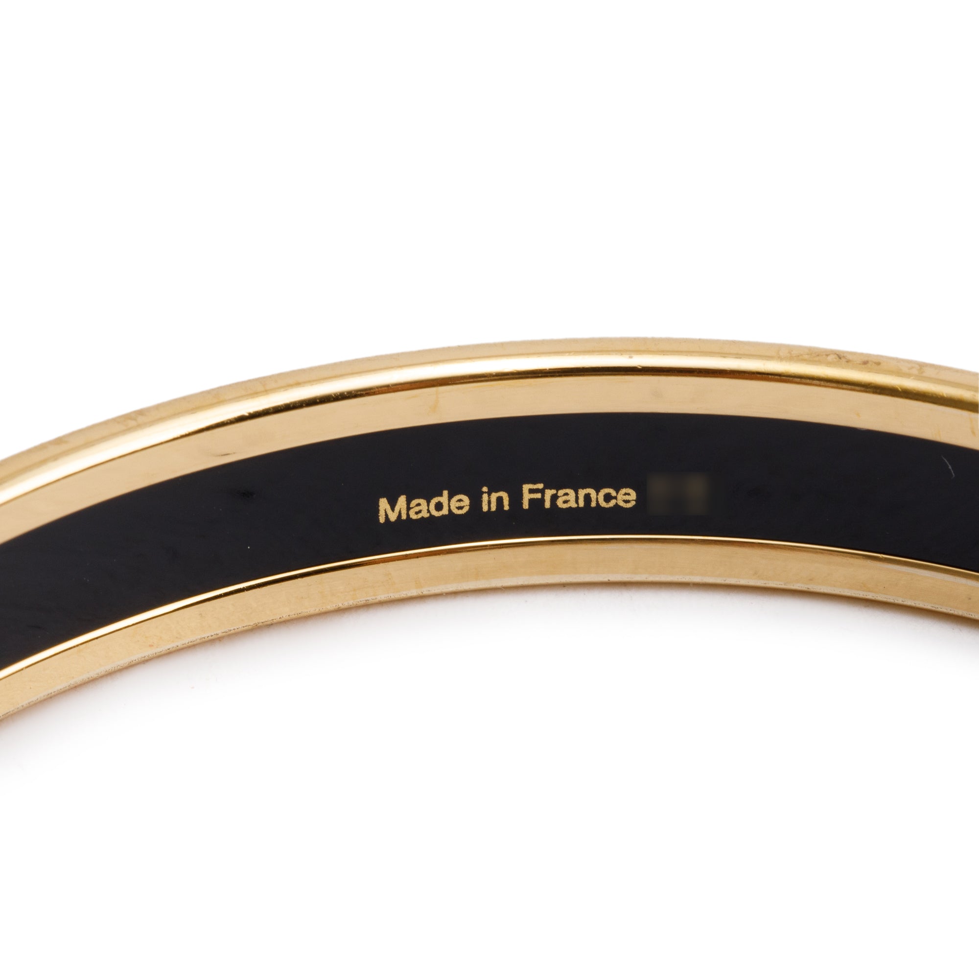 Hermes Gold-Plated 'Balcons Du Guadalquivir' Enamel Narrow Bangle