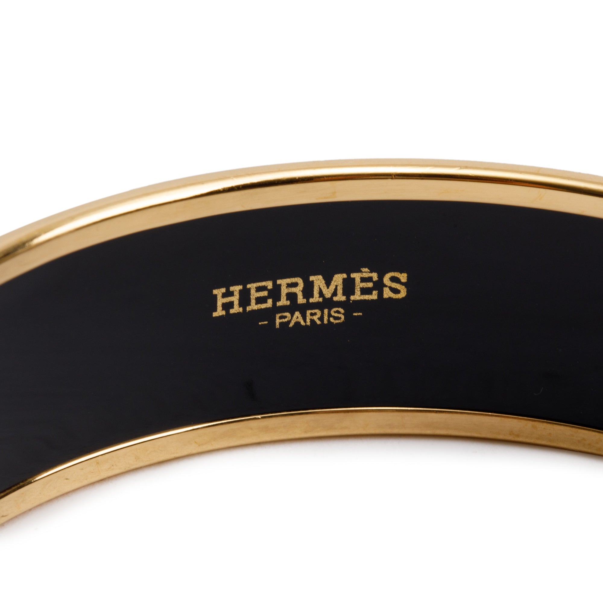 Hermes Gold-Plated 'Balcons Du Guadalquivir' Enamel Wide Bangle
