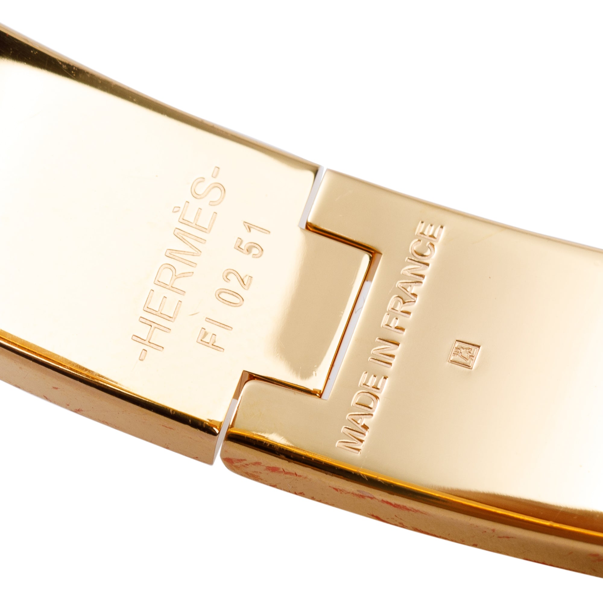 Hermes Gold-Plated Cosmographia Universalis Enamel 12 MM Clic H Bracelet