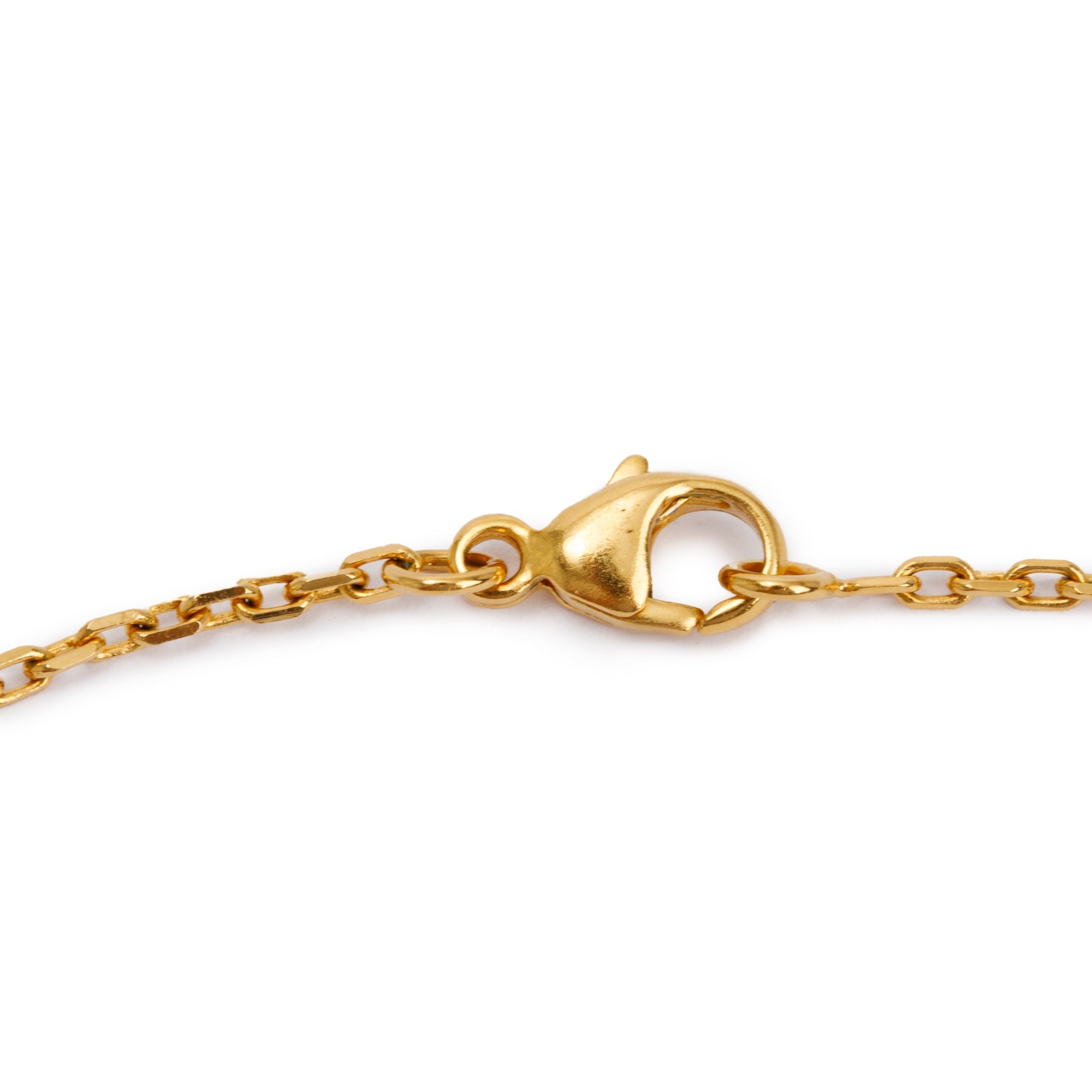 Hermes Gold-Plated Creme Lacquered Mini Pop H Pendant Necklace w/ Box