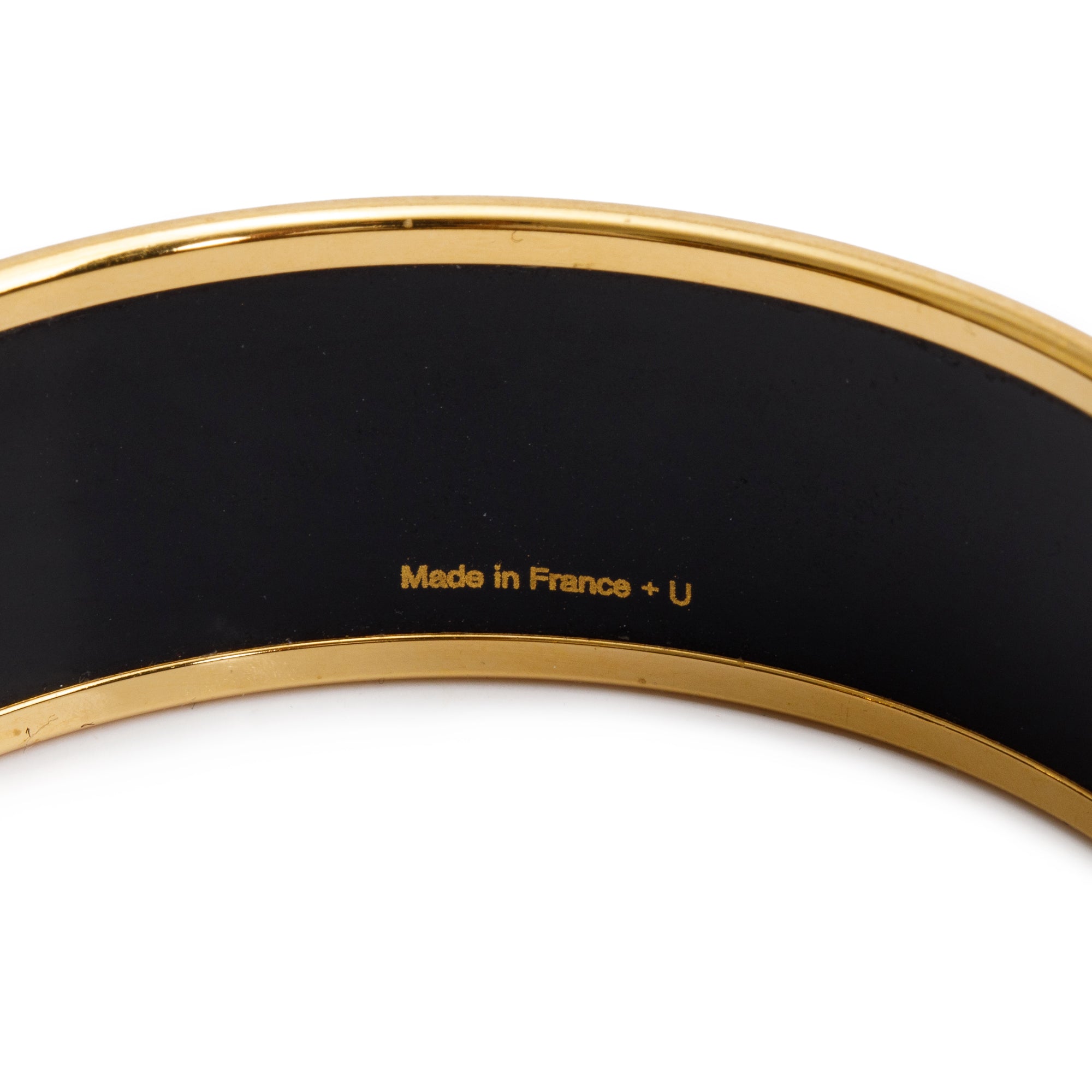 Hermes Gold-Plated 'Hermes On the Beach' Enamel Wide Bangle