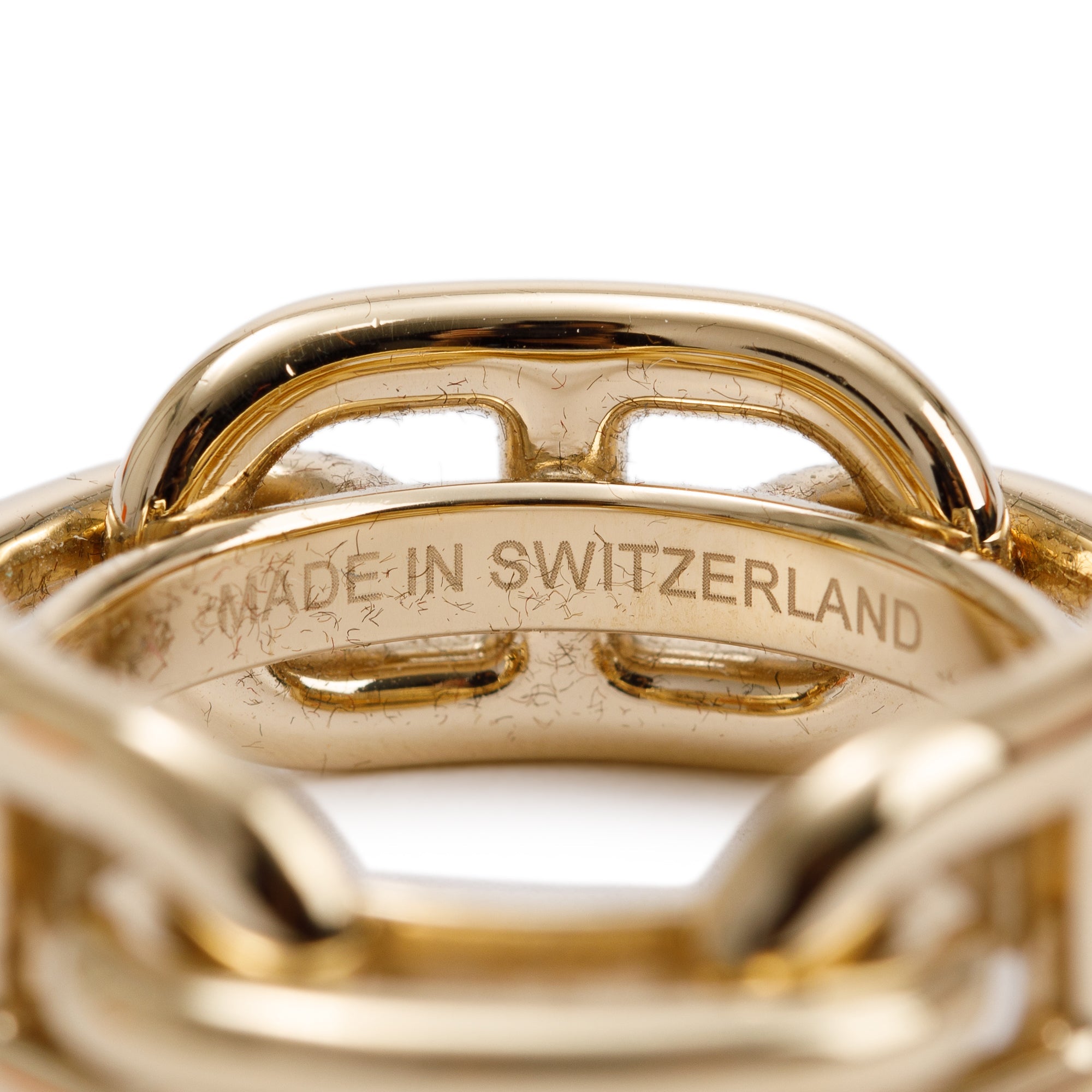 Hermes Gold-Plated Metal Regate Scarf Ring w/ Box