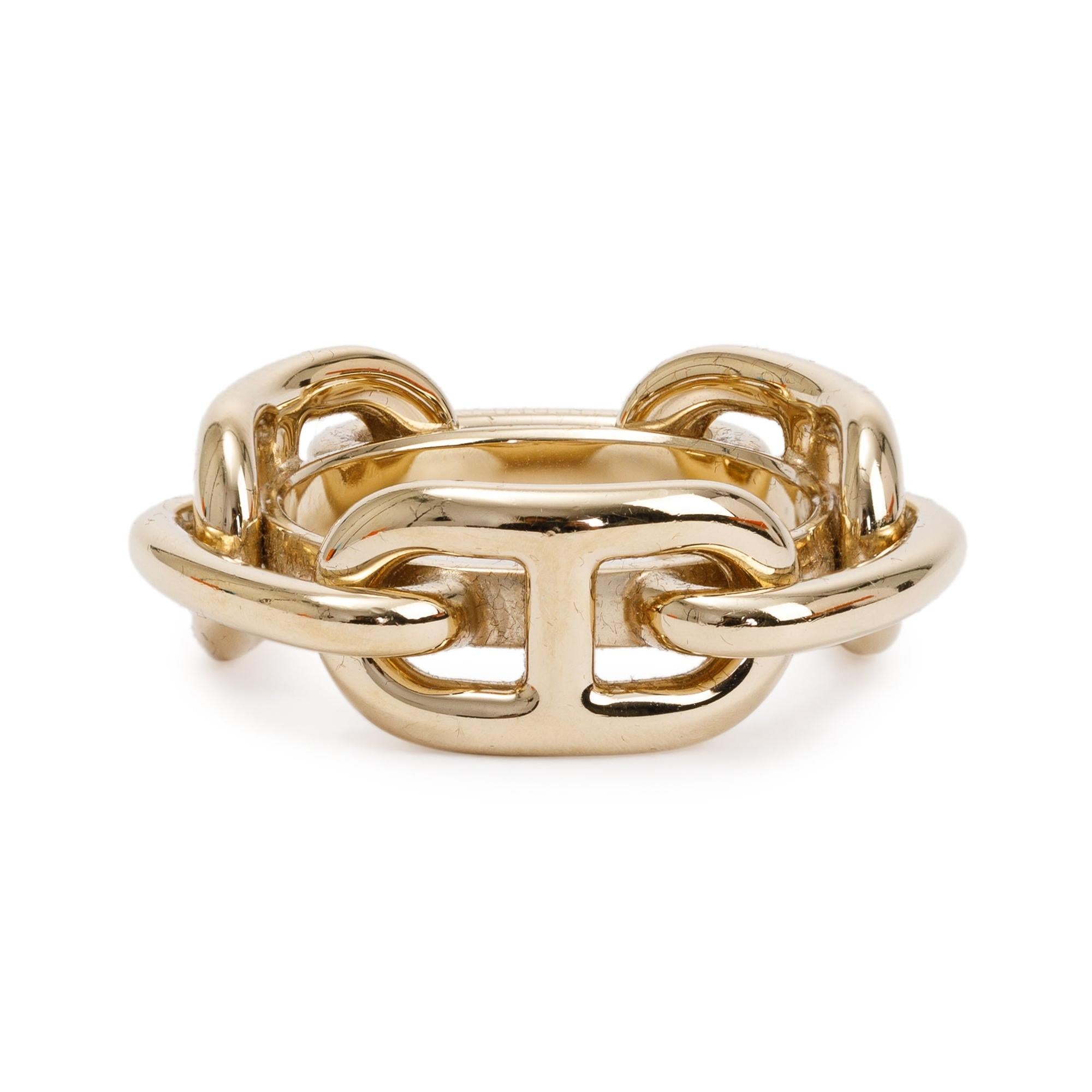 Hermes Gold-Plated Metal Regate Scarf Ring w/ Box