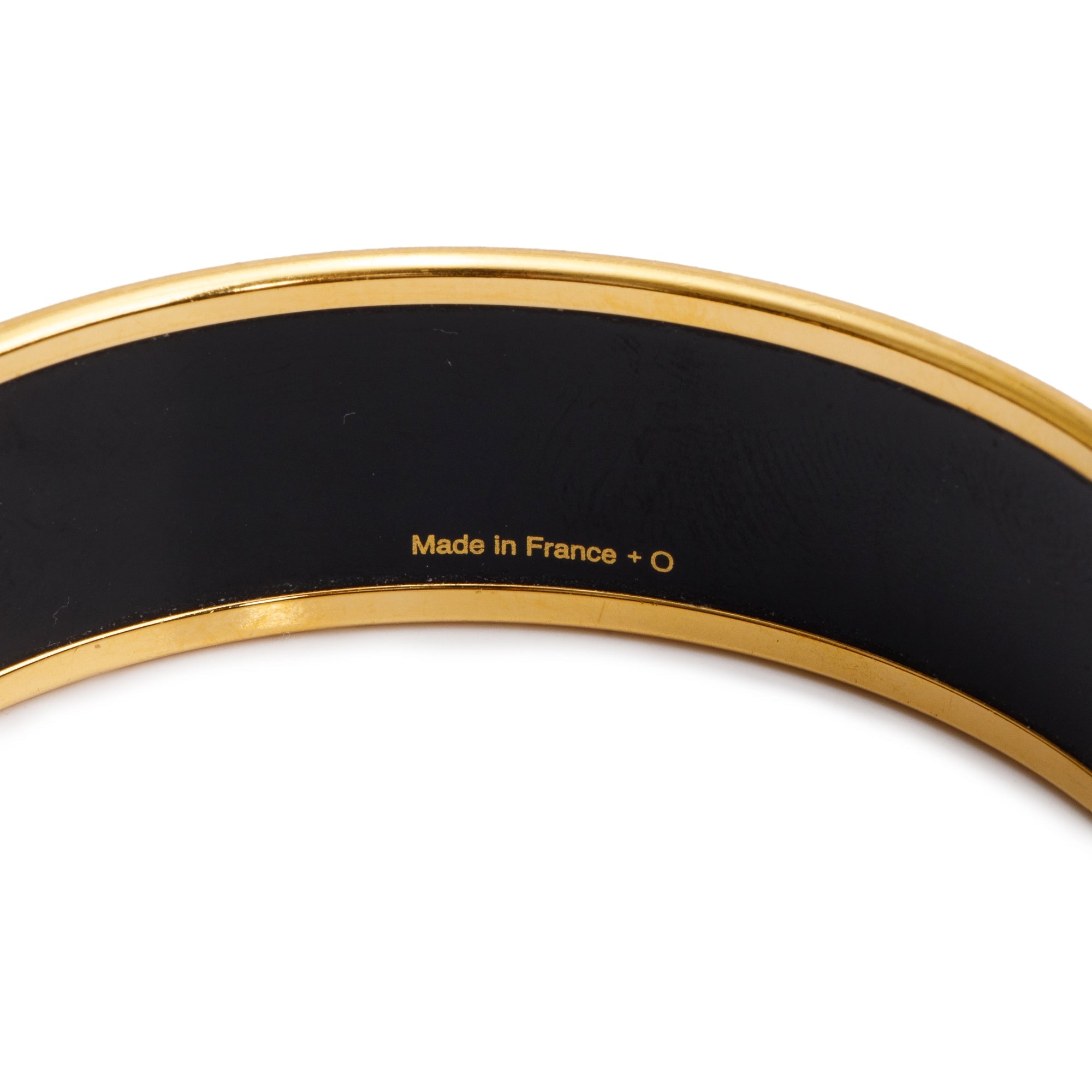 Hermes Gold-Plated Rope Enamel Wide Bangle