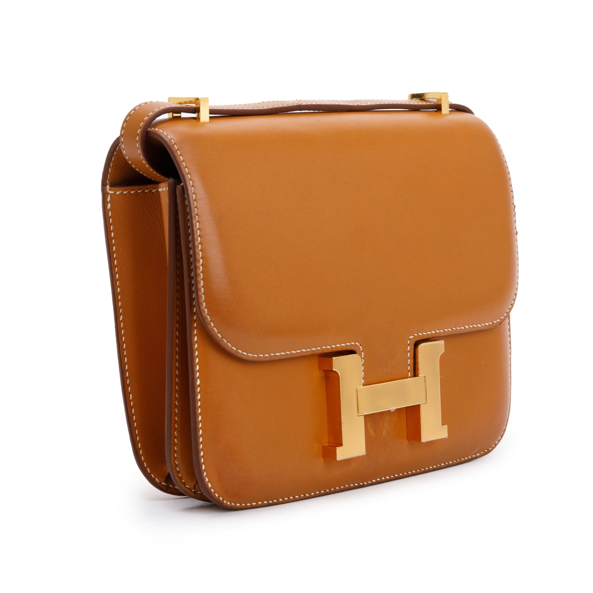 Hermes Gold Tadelakt Leather Mini Constance 18 (BARBARA TOOK THIS ITEM)