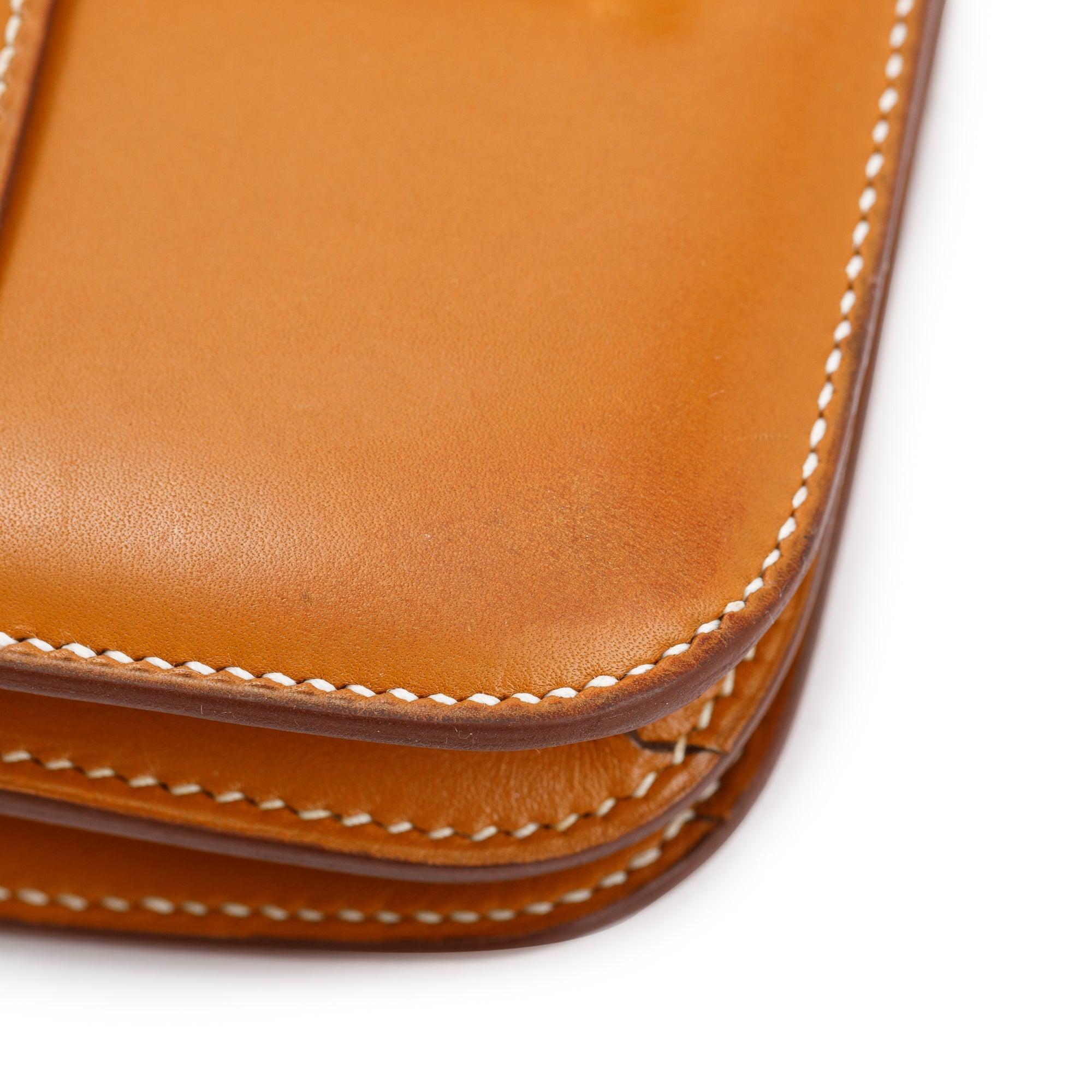 Hermes Gold Tadelakt Leather Mini Constance 18 (BARBARA TOOK THIS ITEM)