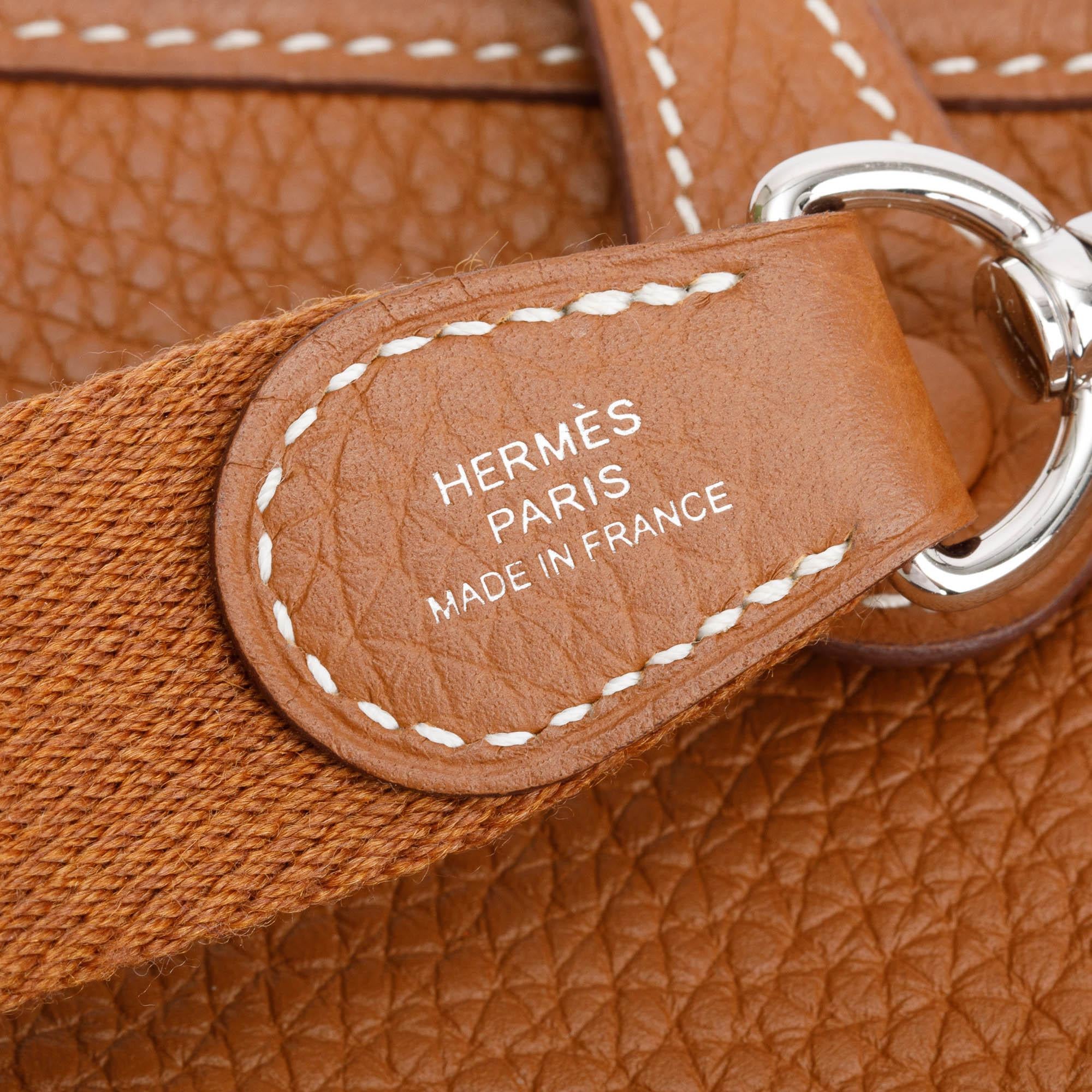 Hermes Gold Taurilon Clemence Amazone Evelyne TPM 16 w/ Box