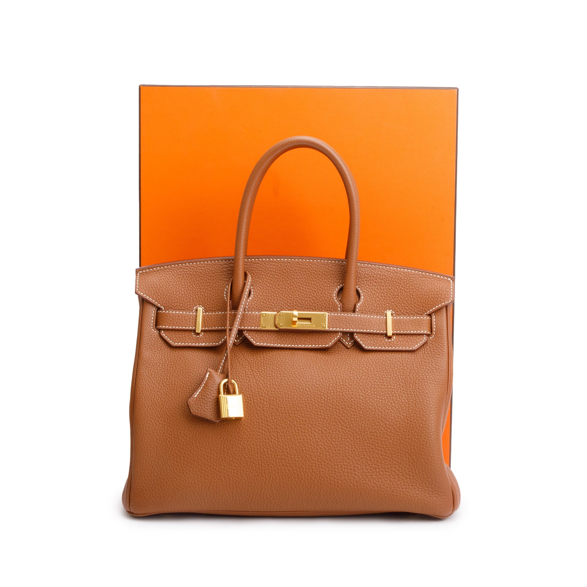 Hermes Gold Veau Togo Birkin 30 w/ Box & Receipt