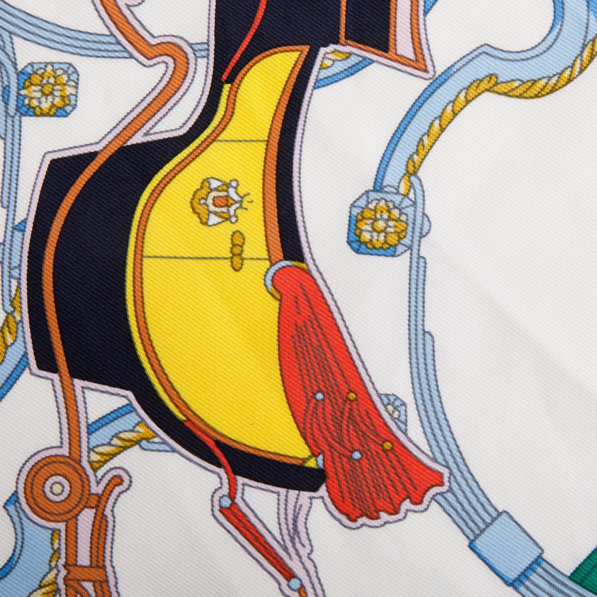 Hermes Green 'Gavroche Springs Remix' Silk Scarf 45 w/ Box