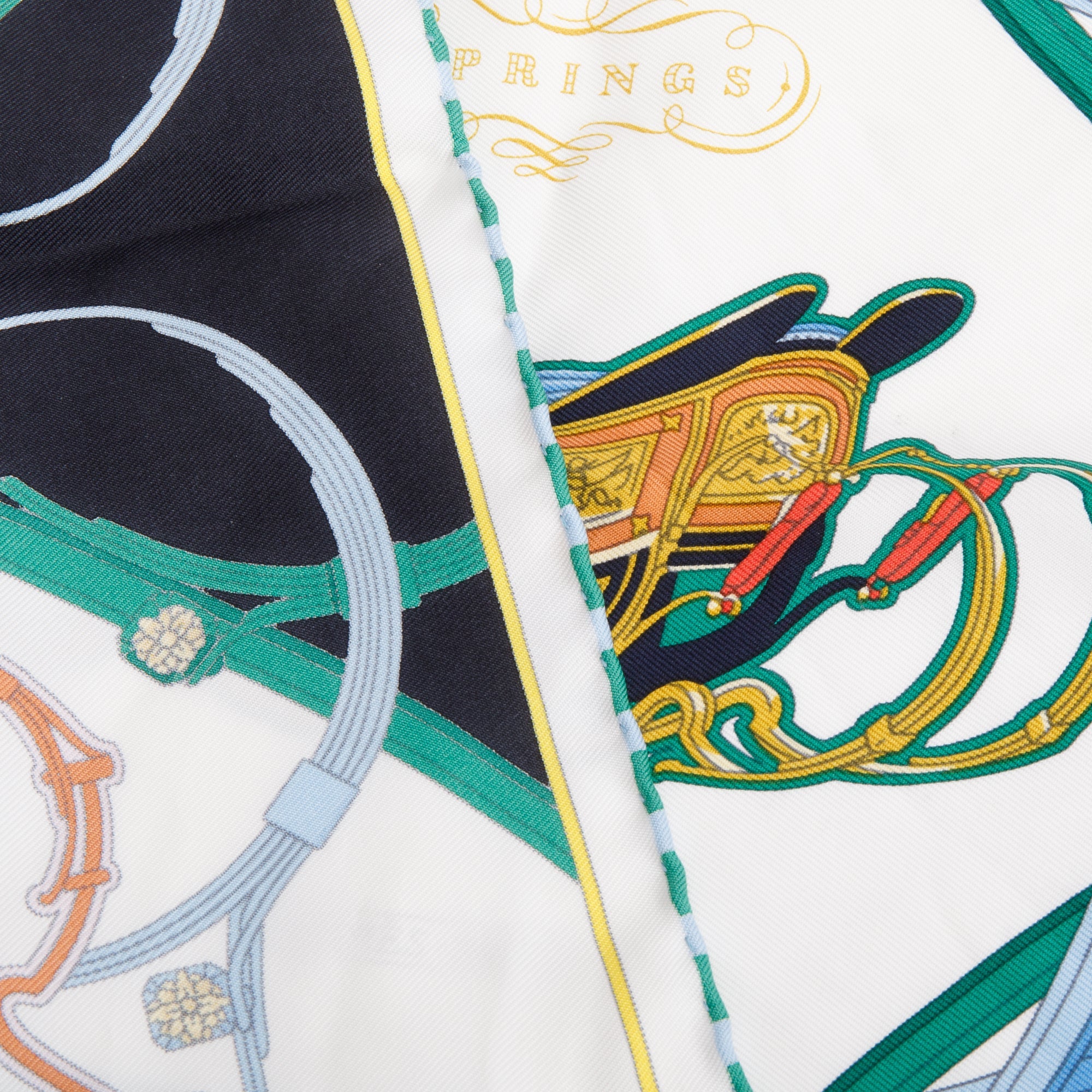 Hermes Green 'Gavroche Springs Remix' Silk Scarf 45 w/ Box