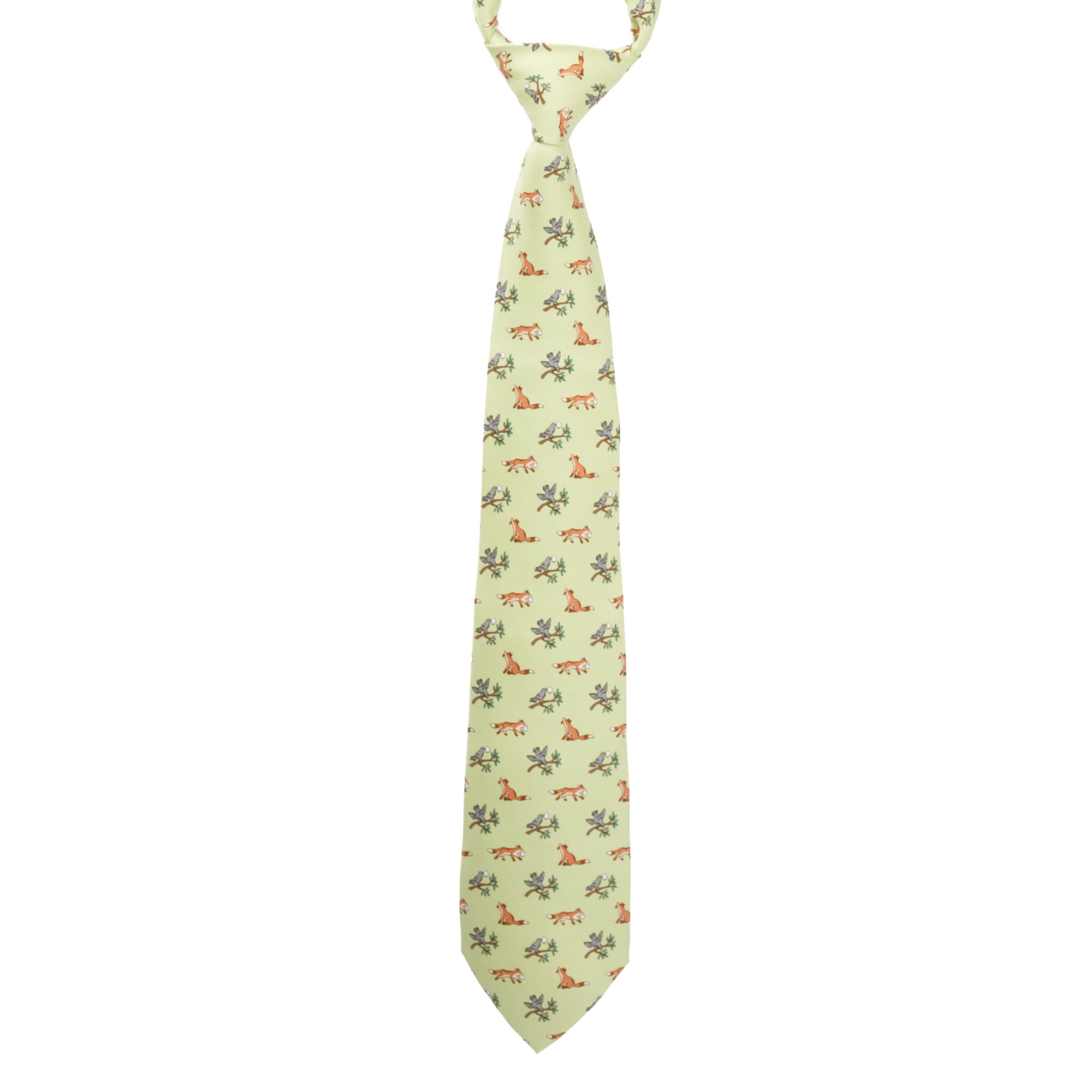 Hermes Green Silk Twill Tie 7 Jungle Tie