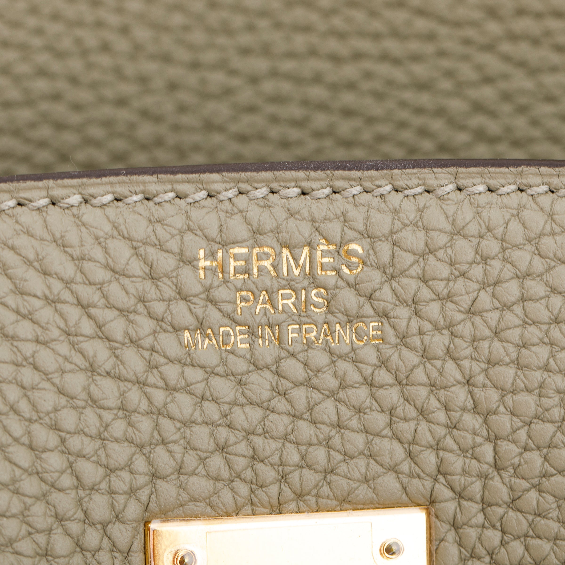 Hermes Grey Taurillon Clemence Birkin 35