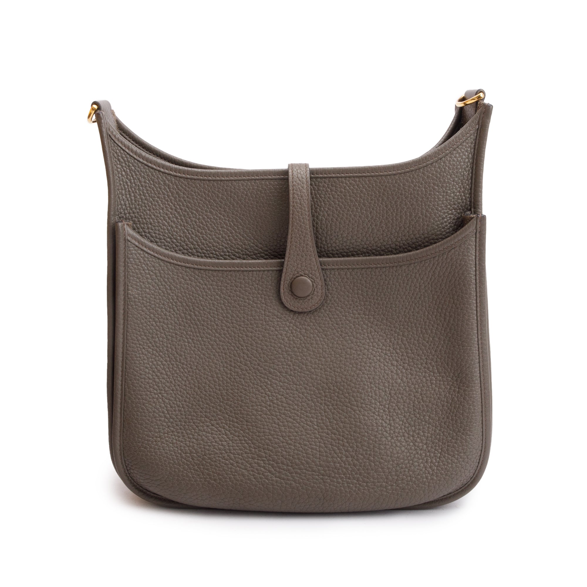 Hermes Gris Etain Taurillon Clemence Evelyne III 29 Bag w/ Box