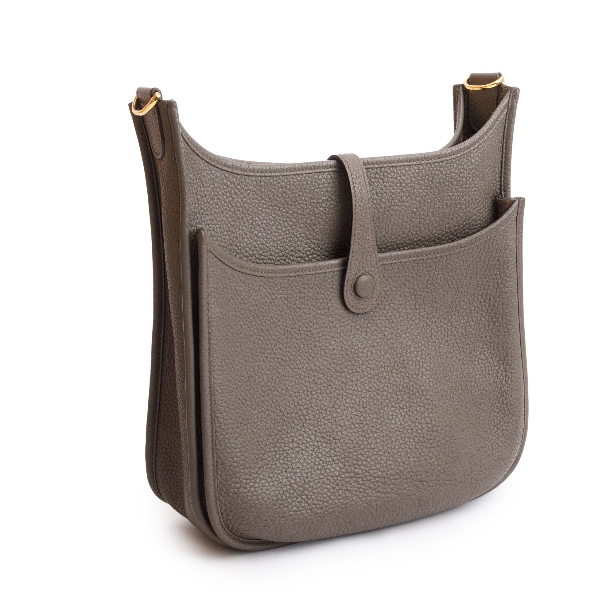 Hermes Gris Etain Taurillon Clemence Evelyne III 29 Bag w/ Box