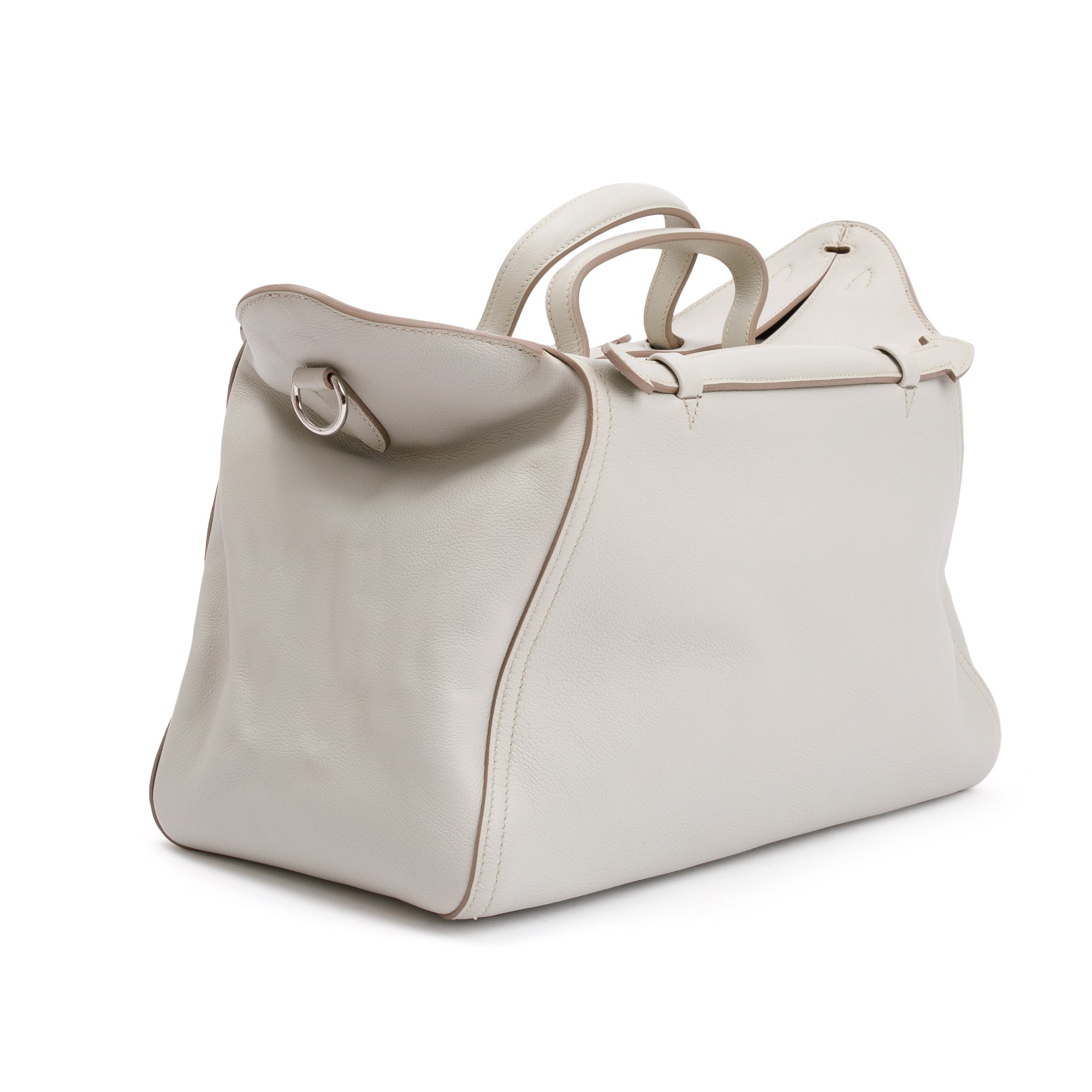 Hermes Gris Perie Evergrain Leather Sac Oxer w/ Strap