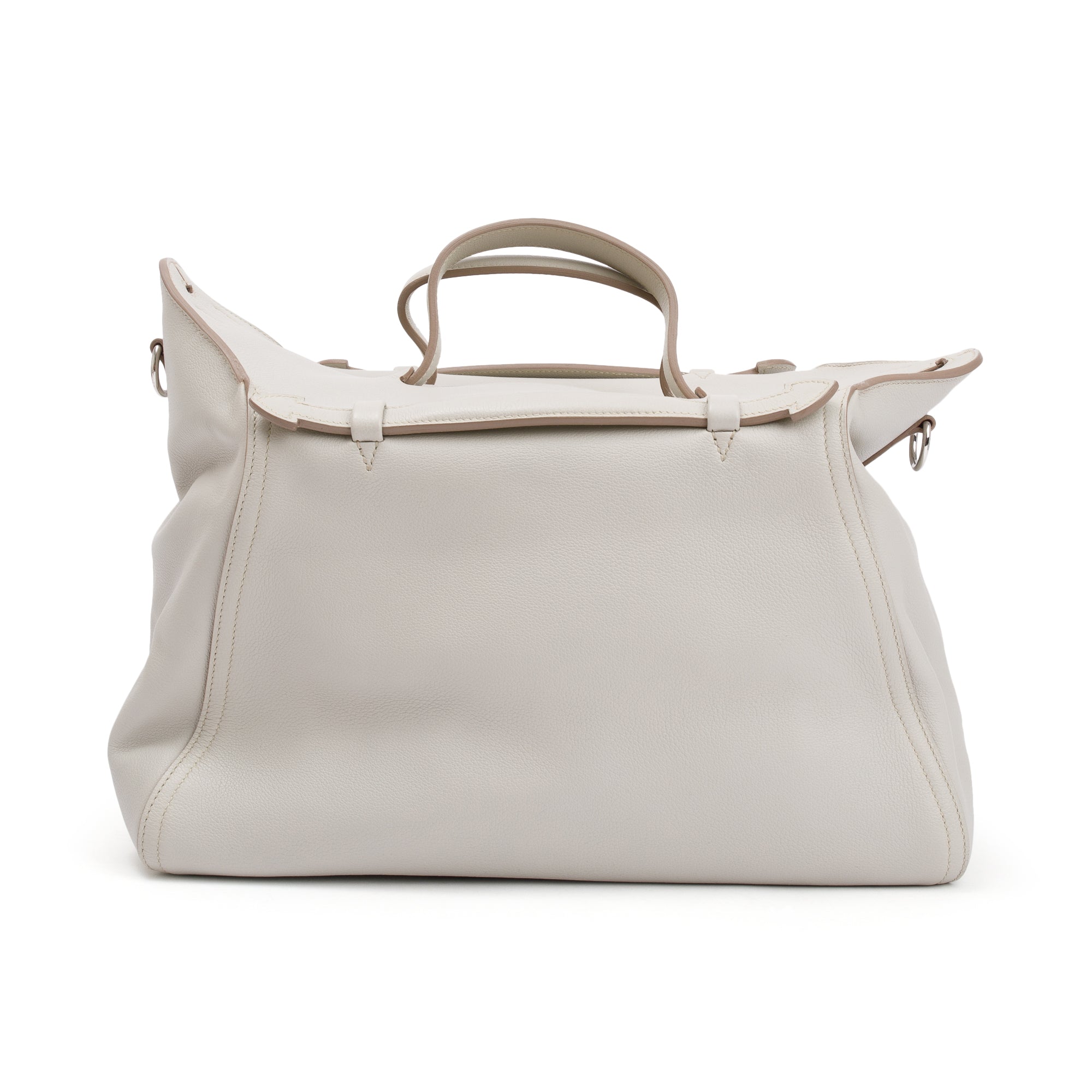 Hermes Gris Perie Evergrain Leather Sac Oxer w/ Strap