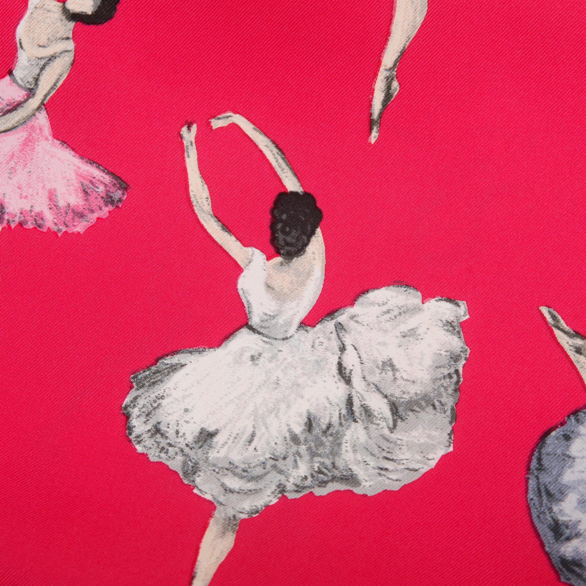 Hermes 'La Danse' Pink Silk Scarf 90 w/ Box