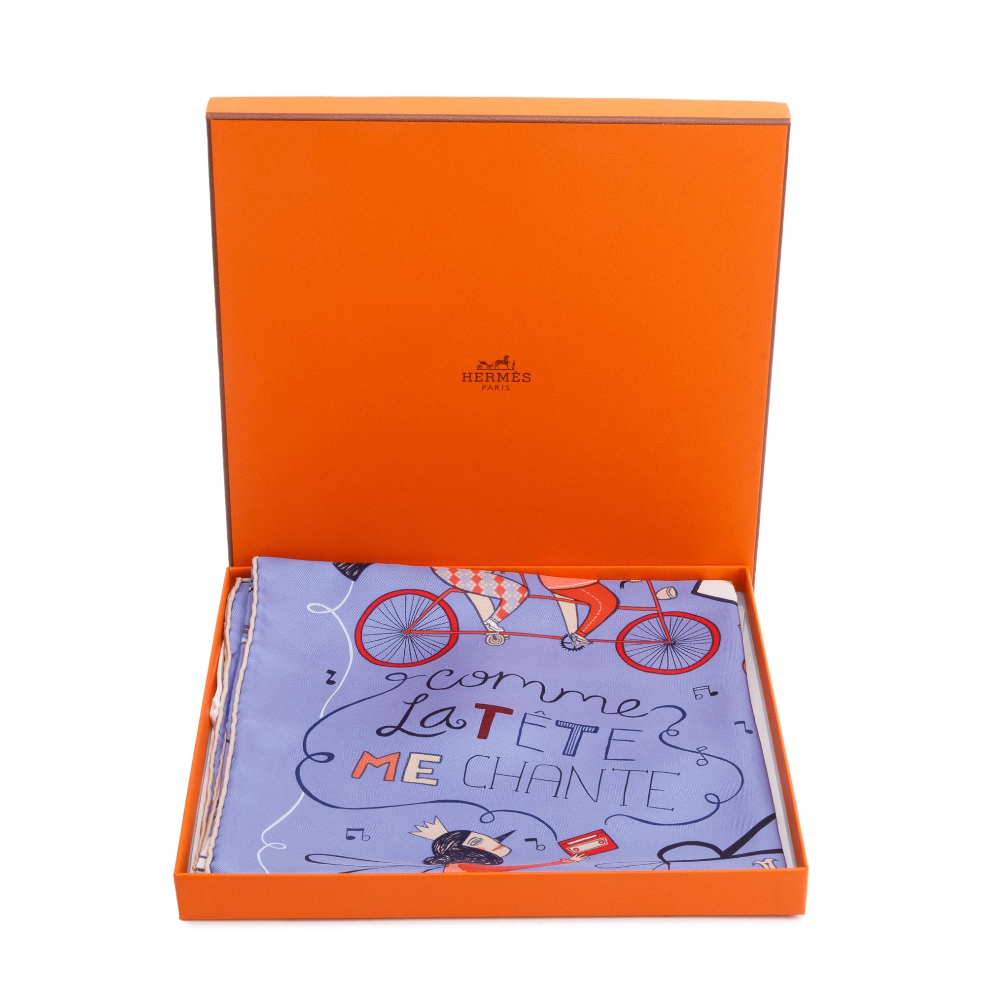 Hermes Lavande Corail Rose 'Les Confessions' Silk Scarf 90 w/ Box