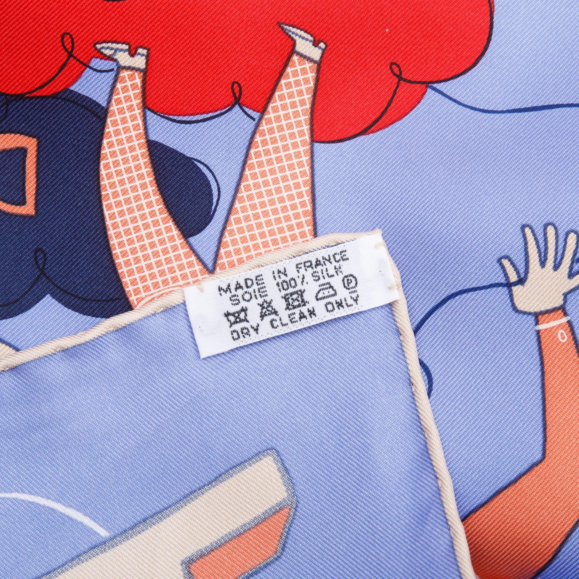 Hermes Lavande Corail Rose 'Les Confessions' Silk Scarf 90 w/ Box