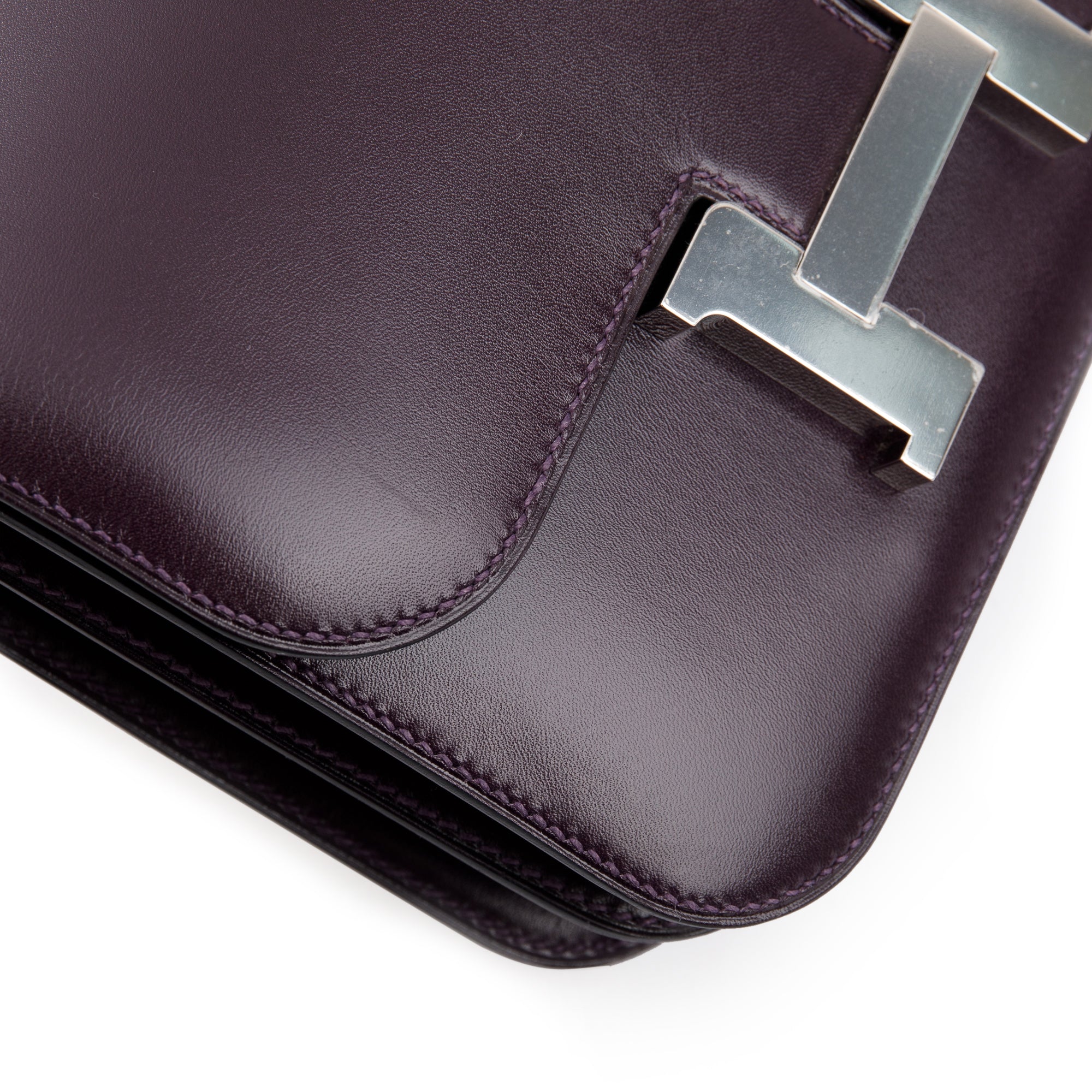 Hermes Mini Raisin Veau Box Leather Constance 18