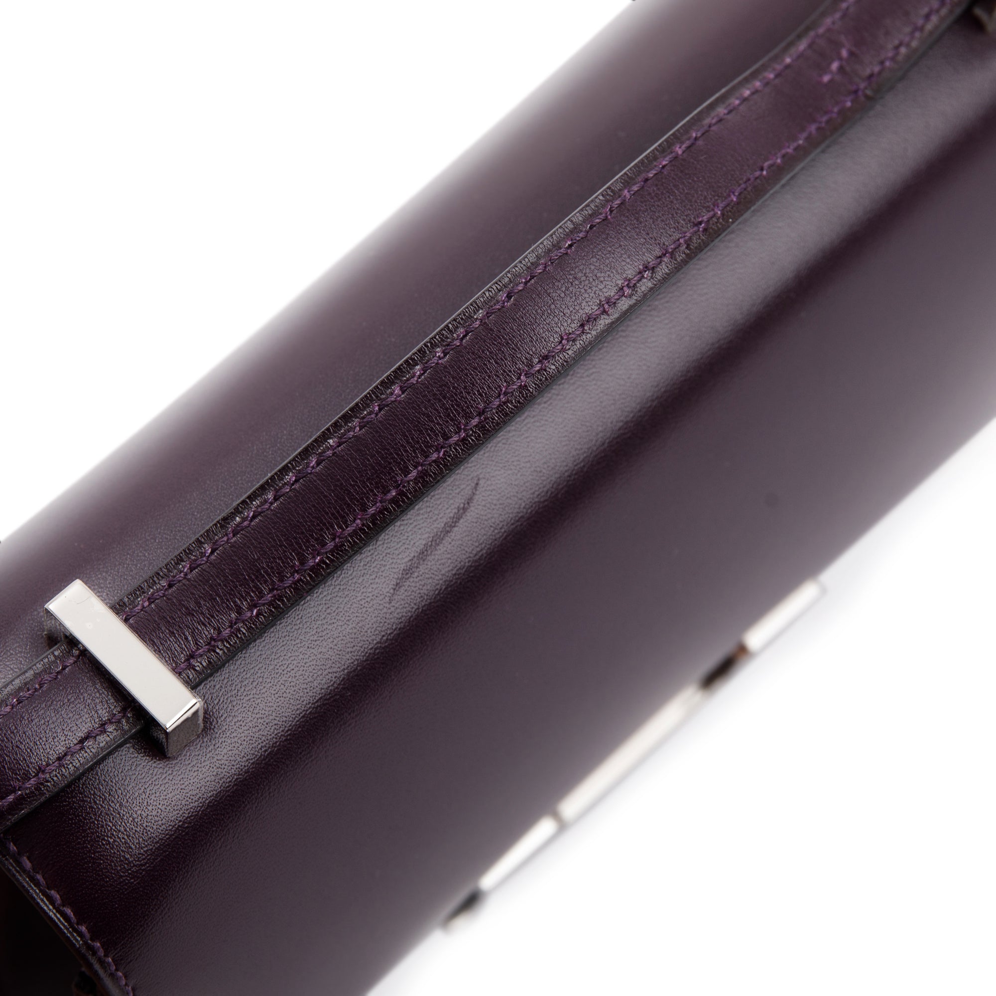 Hermes Mini Raisin Veau Box Leather Constance 18