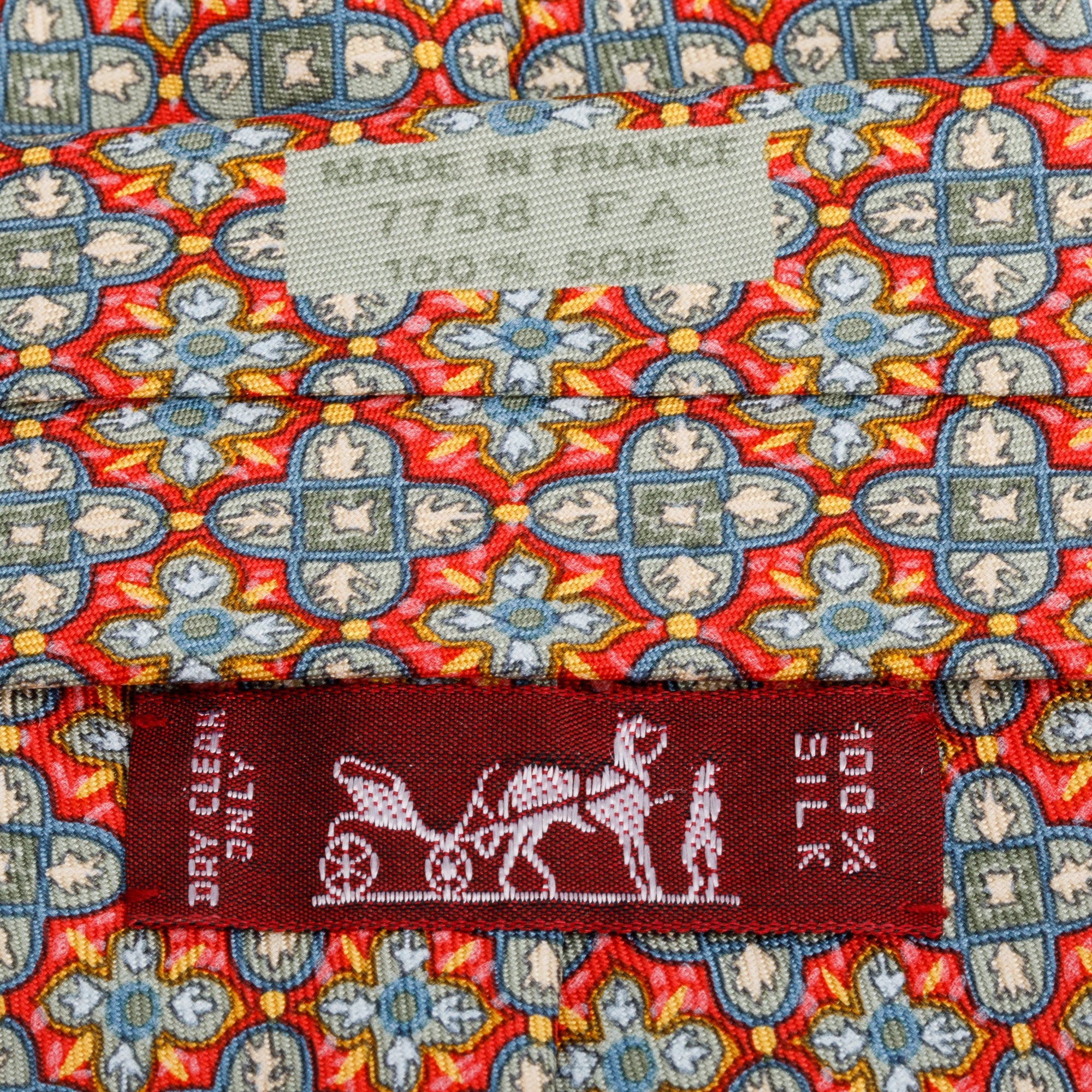 Hermes Multicolor 7758 FA Printed Silk Tie w/ Box
