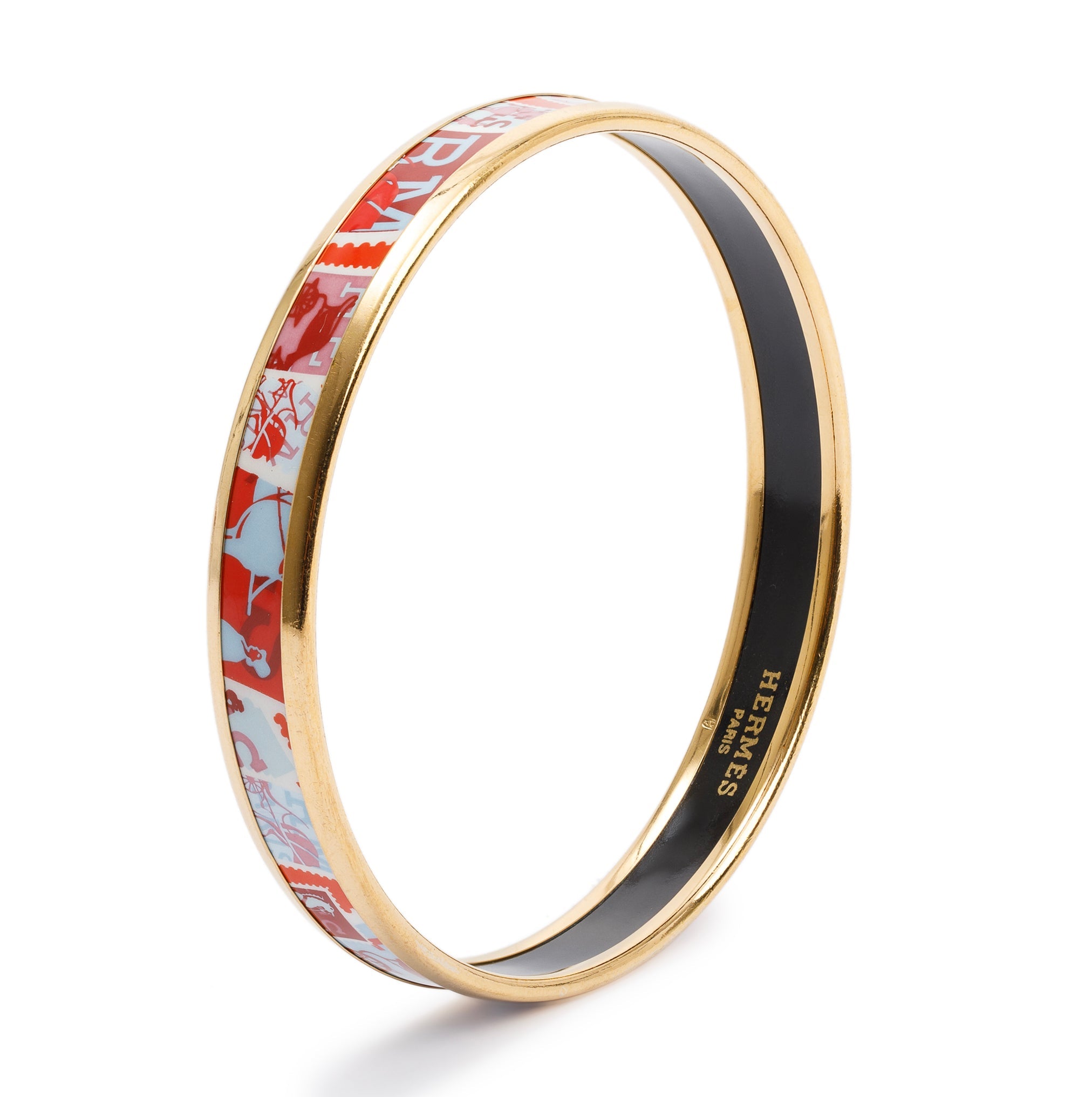 Hermes Narrow Enamel Bangle