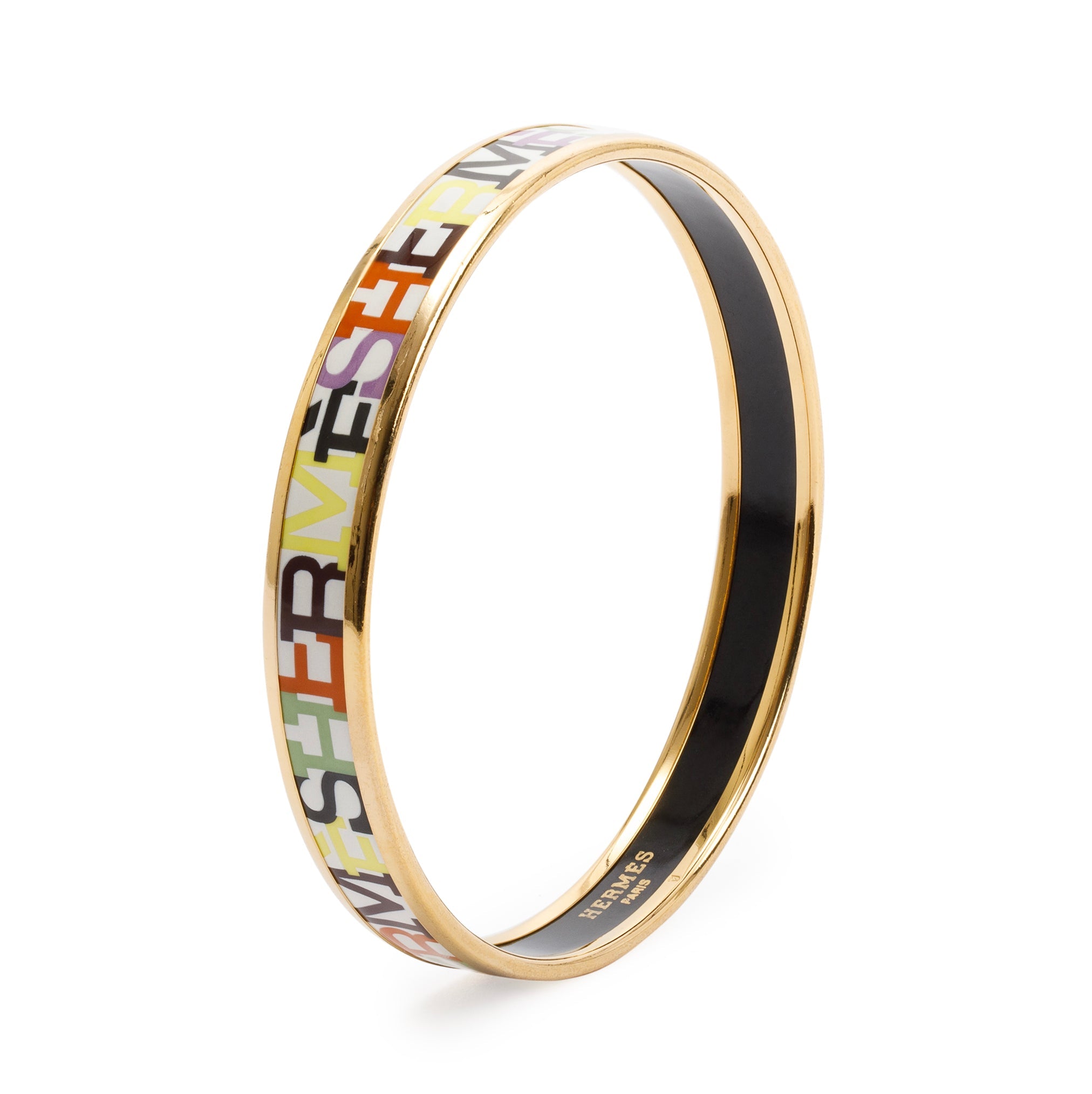 Hermes Narrow Enamel Bangle