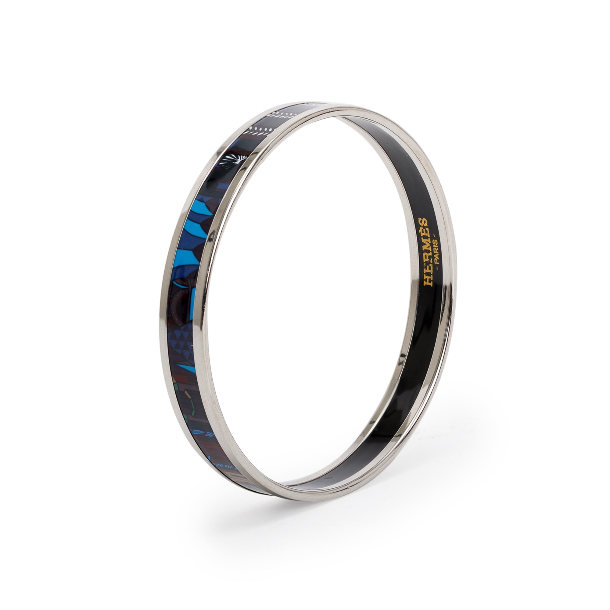 Hermes Narrow Enamel Bangle w/ Box