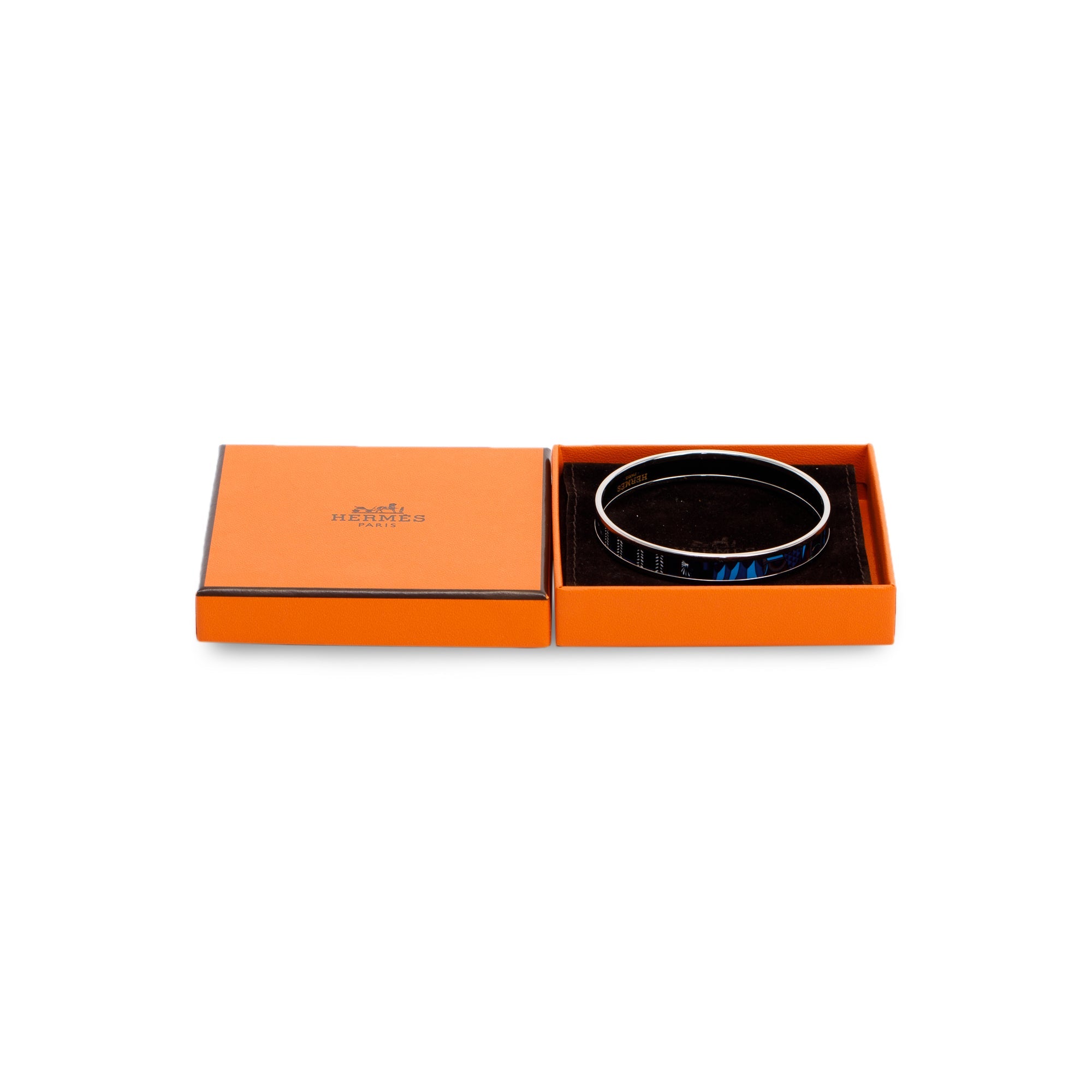Hermes Narrow Enamel Bangle w/ Box