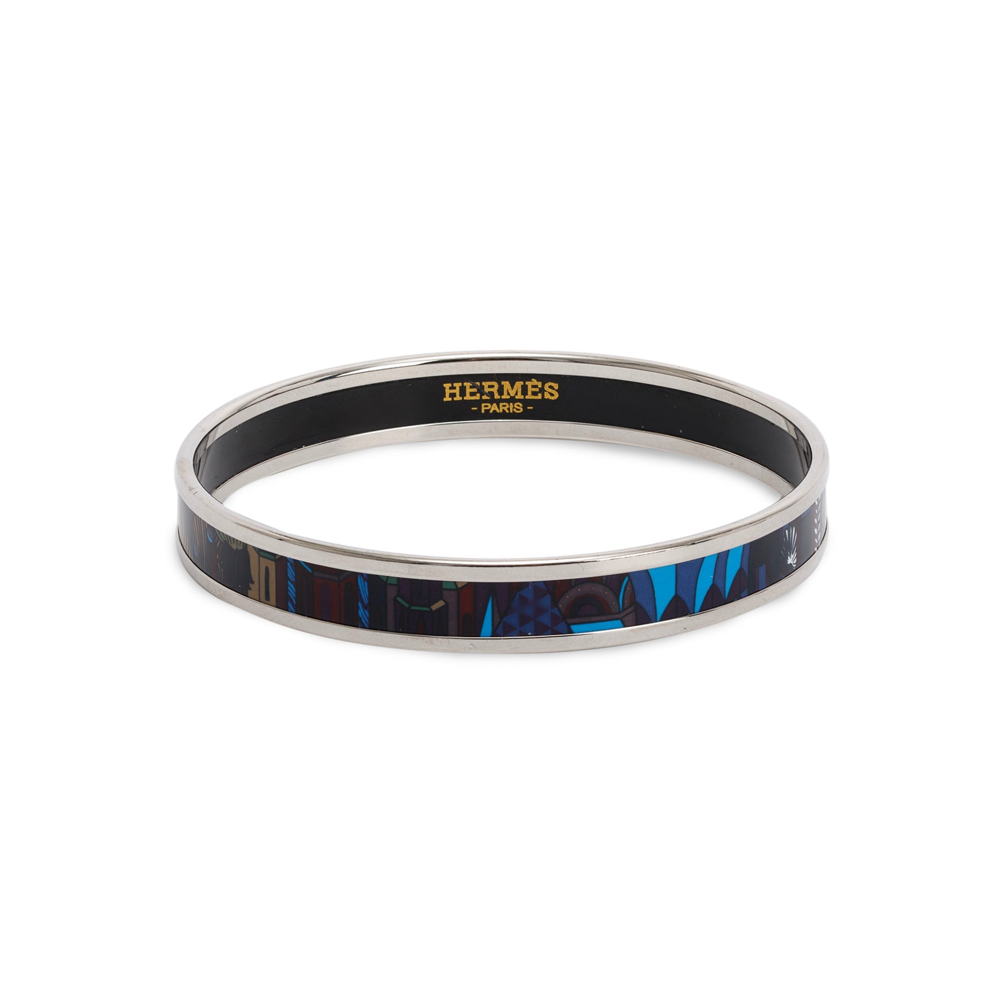 Hermes Narrow Enamel Bangle w/ Box