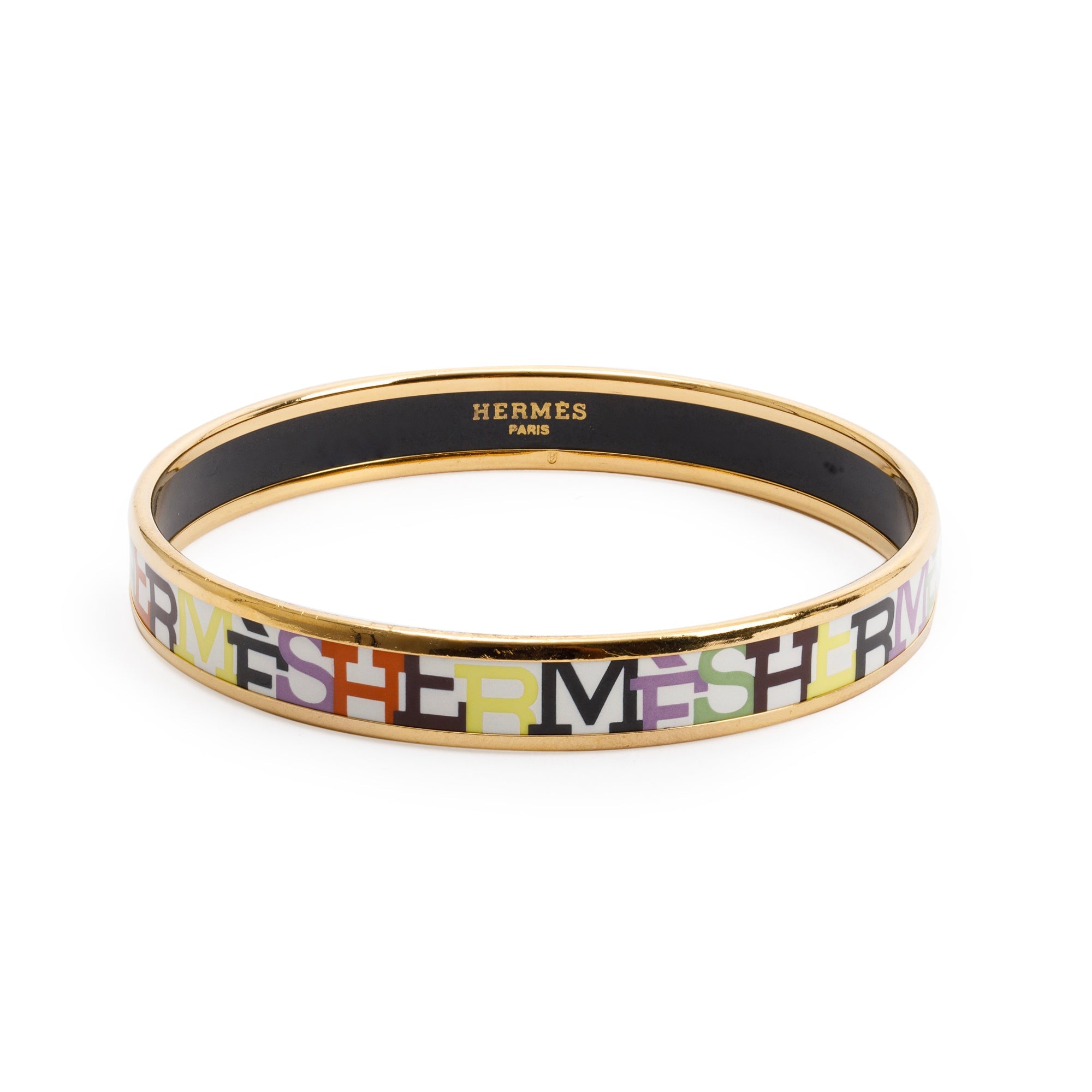 Hermes Narrow Enamel Bangle