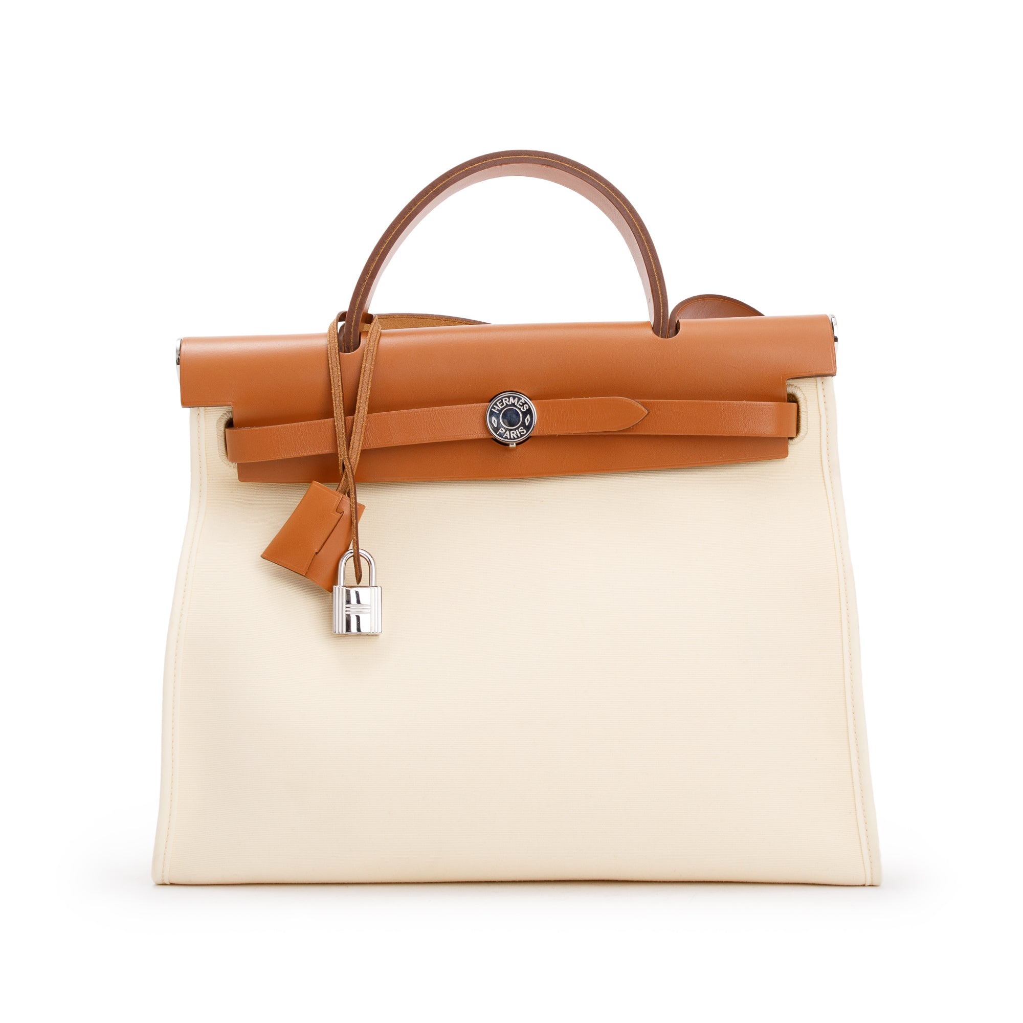 Hermes Natural Toile Militaire Vache Hunter Herbag Zip 31