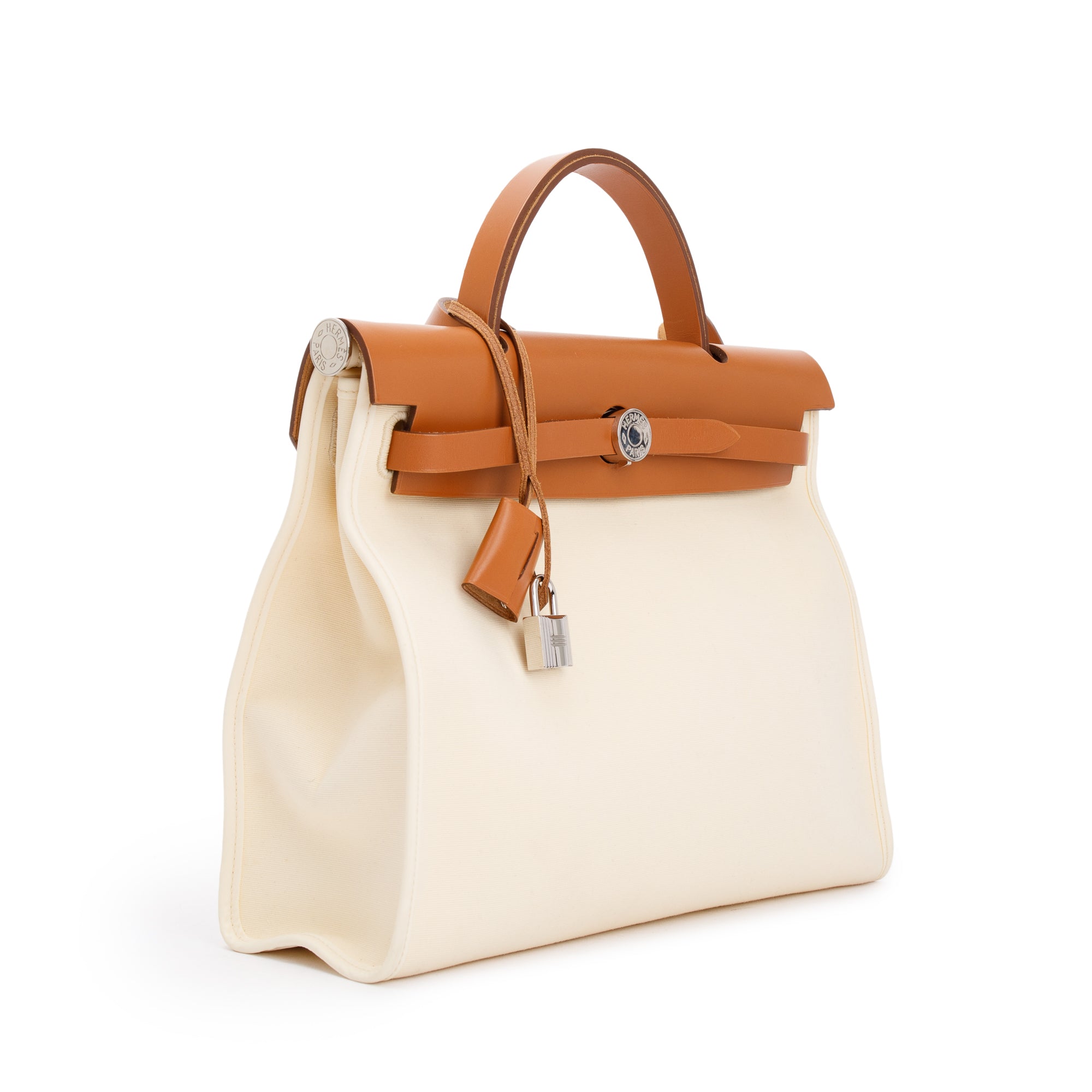 Hermes Natural Toile Militaire Vache Hunter Herbag Zip 31